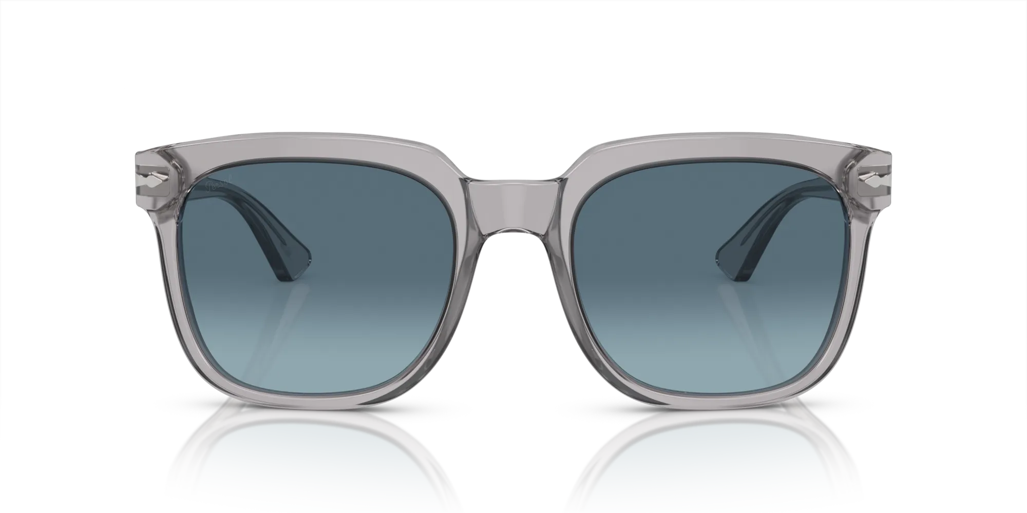 Persol PO3323S 309/Q8 Occhiali da sole Acetato Grigio Blu Squadrata Normale Sfumato - immagine 3