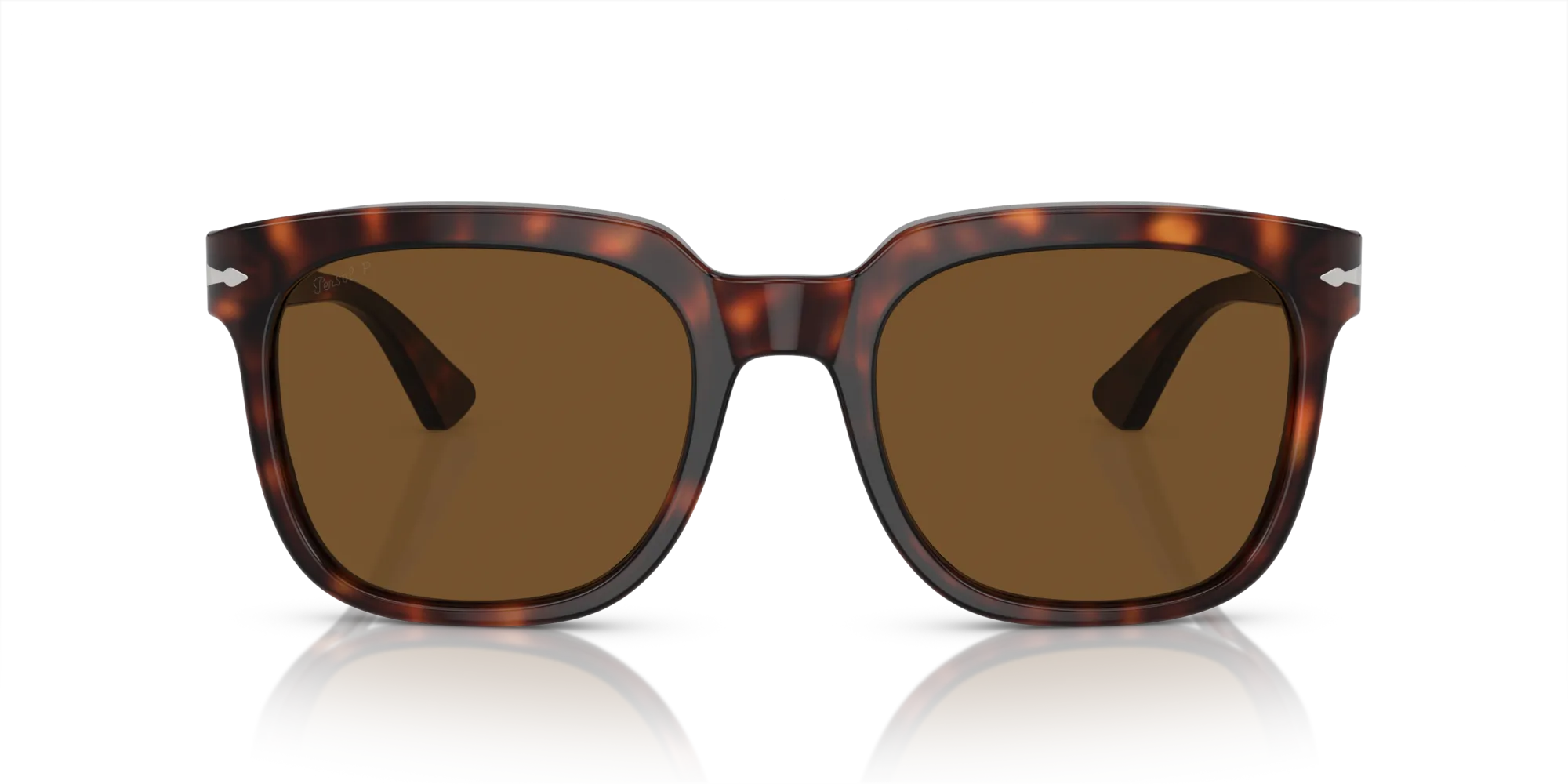 Persol PO3323S 24/57 Occhiali da sole Acetato Tartaruga Marrone Squadrata Polarizzata - immagine 3
