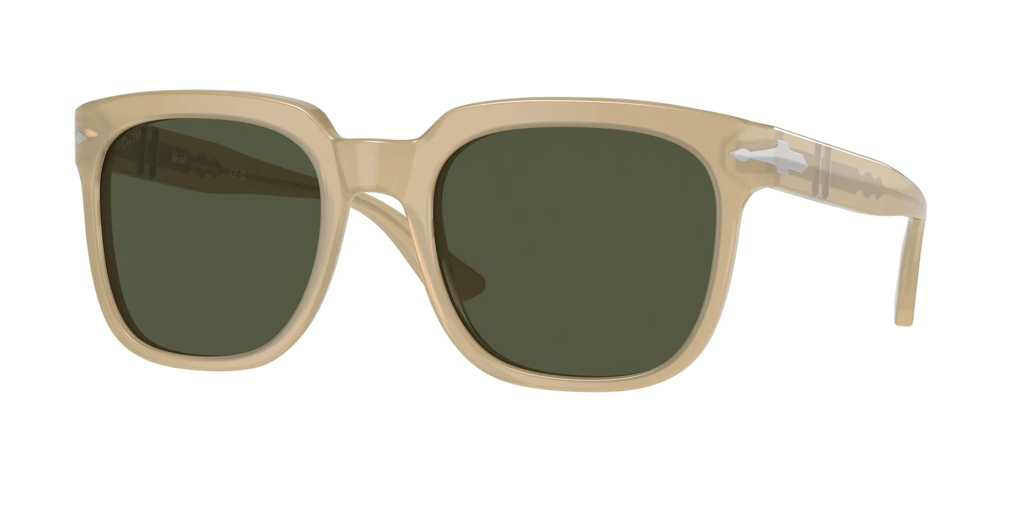 Persol PO3323S 116931 Occhiali da sole Acetato Marrone Verde Squadrata Normale - immagine 1