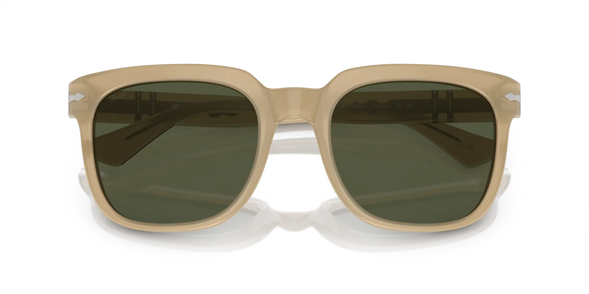 Persol PO3323S 116931 Occhiali da sole Acetato Marrone Verde Squadrata Normale - immagine 2