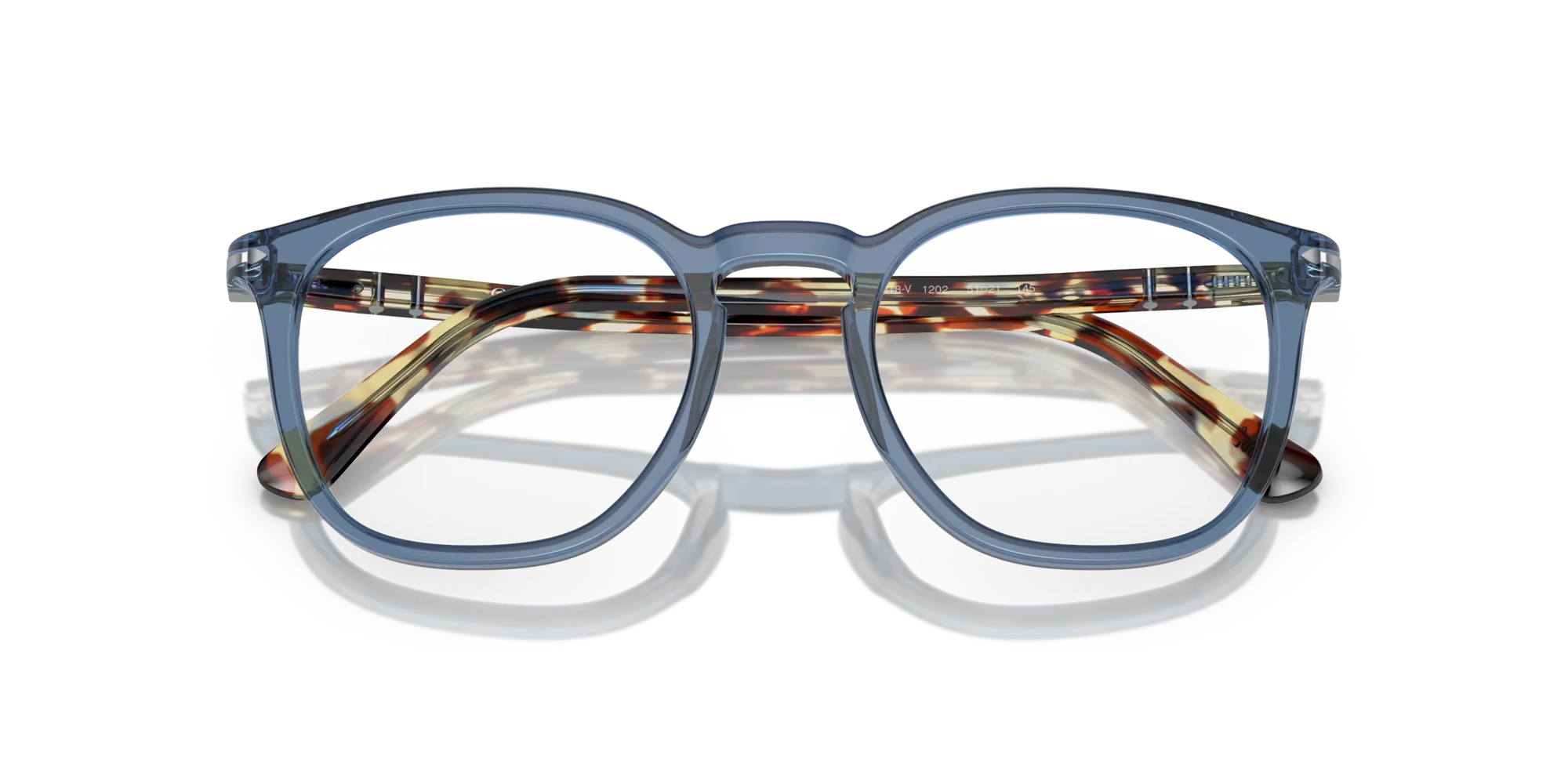 Persol PO3318V 1202 Montature da vista Acetato Blu Trasparente Pantos Normale - immagine 2