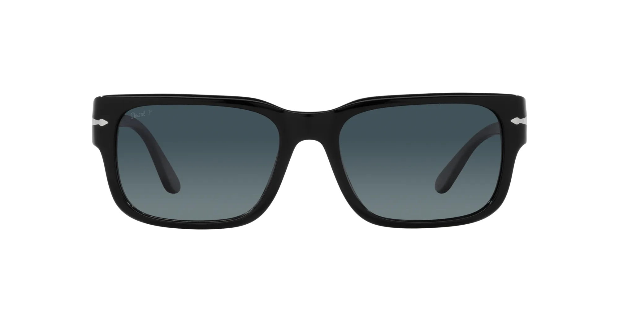 Persol PO3315S 95/S3 Occhiali da sole Acetato Nero Blu Squadrata Polarizzata Sfumato - immagine 2