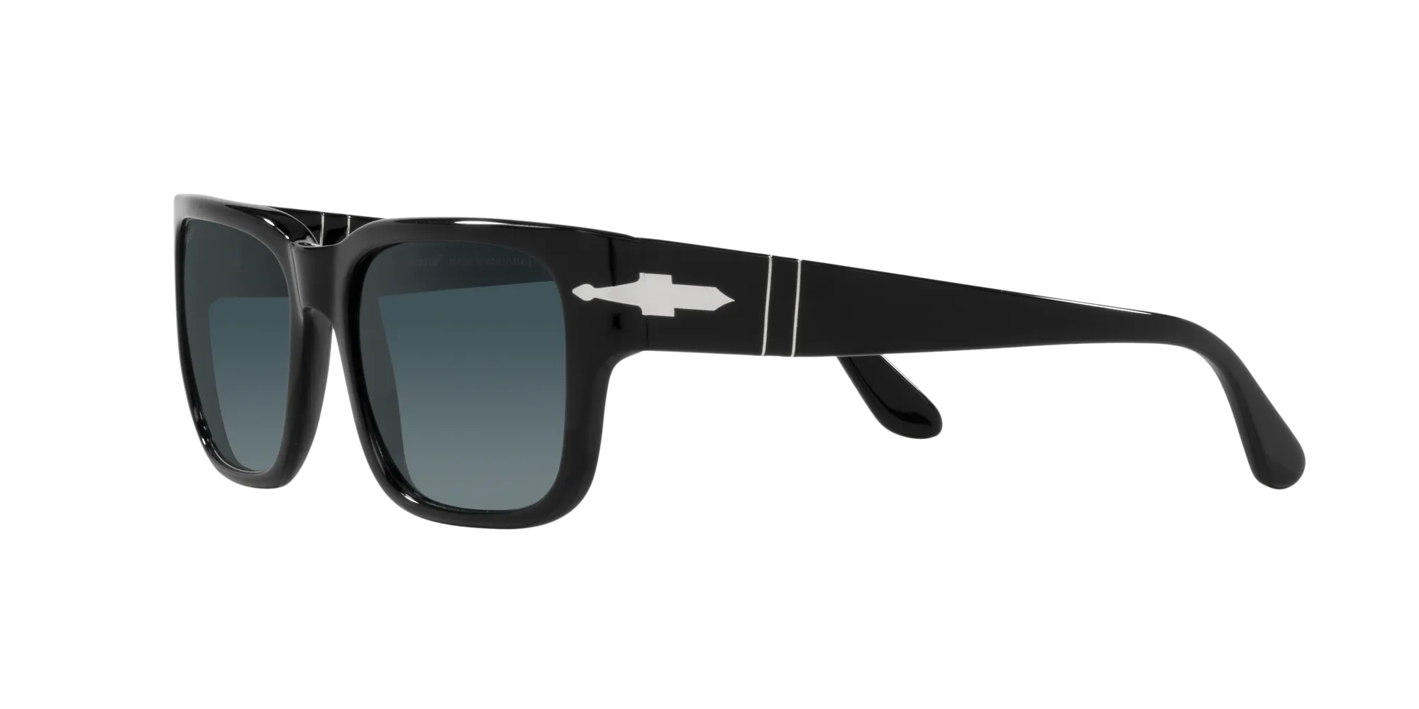 Persol PO3315S 95/S3 Occhiali da sole Acetato Nero Blu Squadrata Polarizzata Sfumato - immagine 4