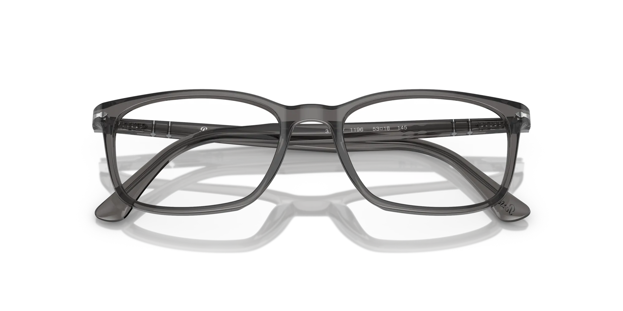 Persol PO3189V 1196 Montature da vista Acetato Grigio Trasparente Squadrata Normale - immagine 2