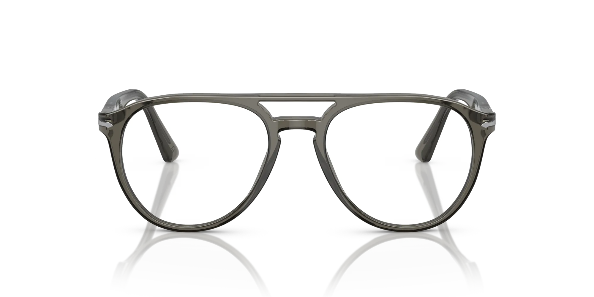 Persol PO3160V 1201 Montature da vista Acetato Grigio Trasparente Pilot Normale - immagine 3