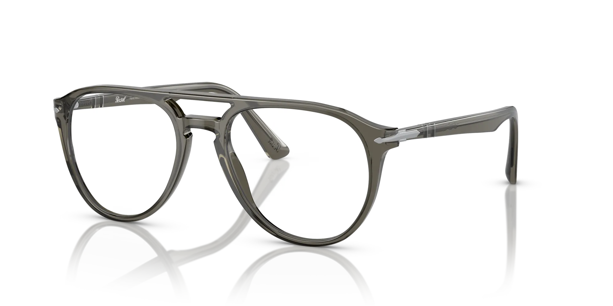 Persol PO3160V 1201 Montature da vista Acetato Grigio Trasparente Pilot Normale - immagine 4