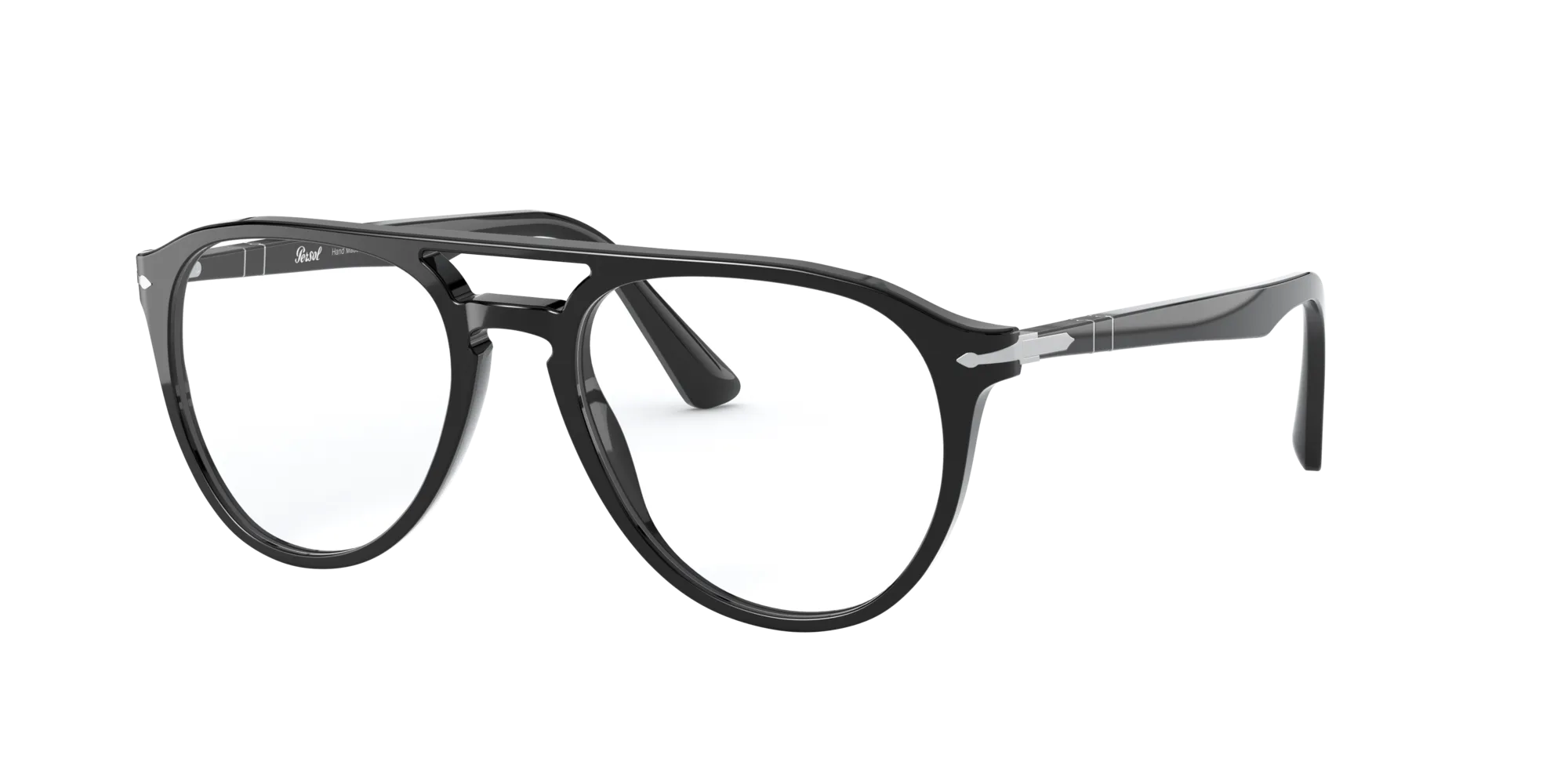 Persol PO3160V 095 Montature da vista Acetato Nero Trasparente Pilot Normale - immagine 1