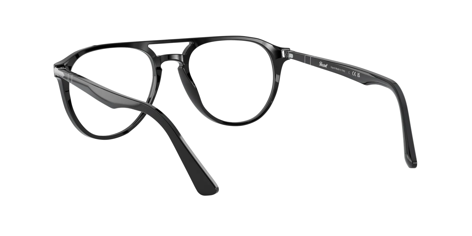 Persol PO3160V 095 Montature da vista Acetato Nero Trasparente Pilot Normale - immagine 4