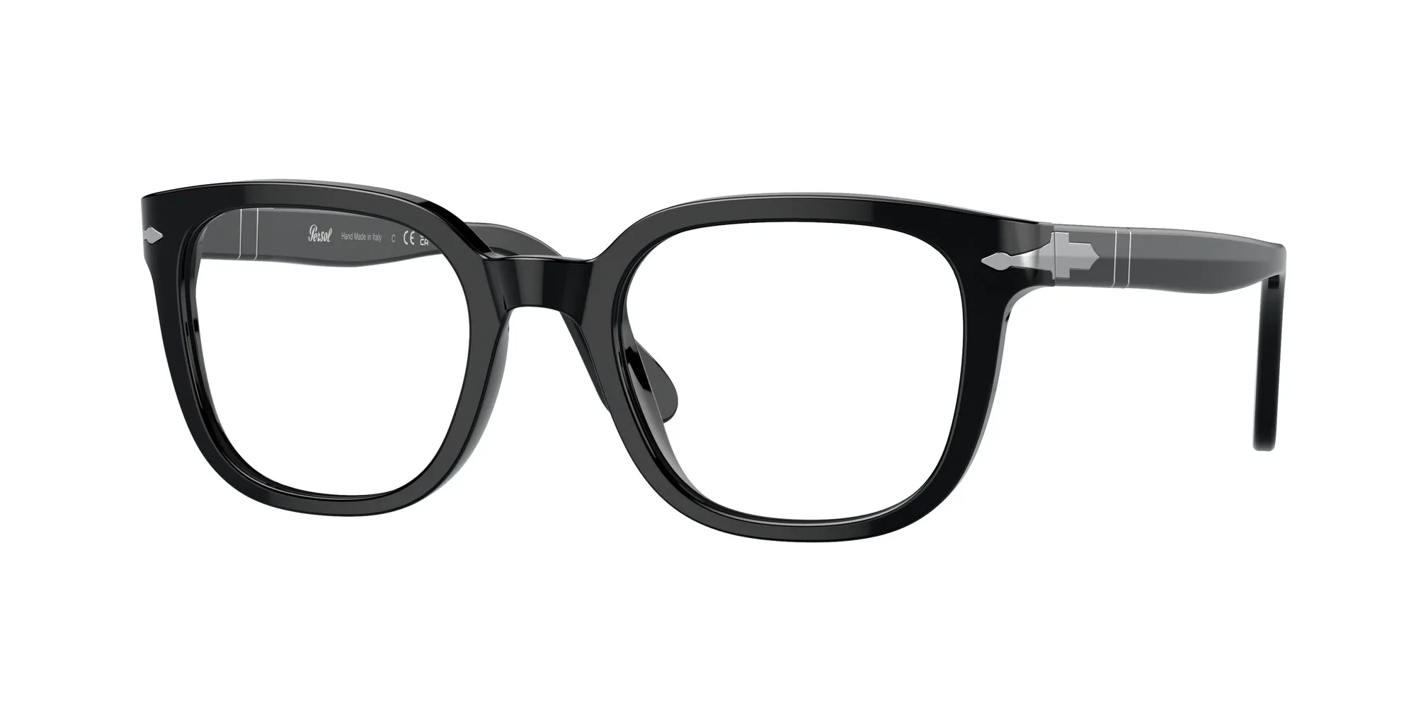 Persol PO3263V 95 Montature da vista Acetato Nero Trasparente Squadrata Normale - immagine 1