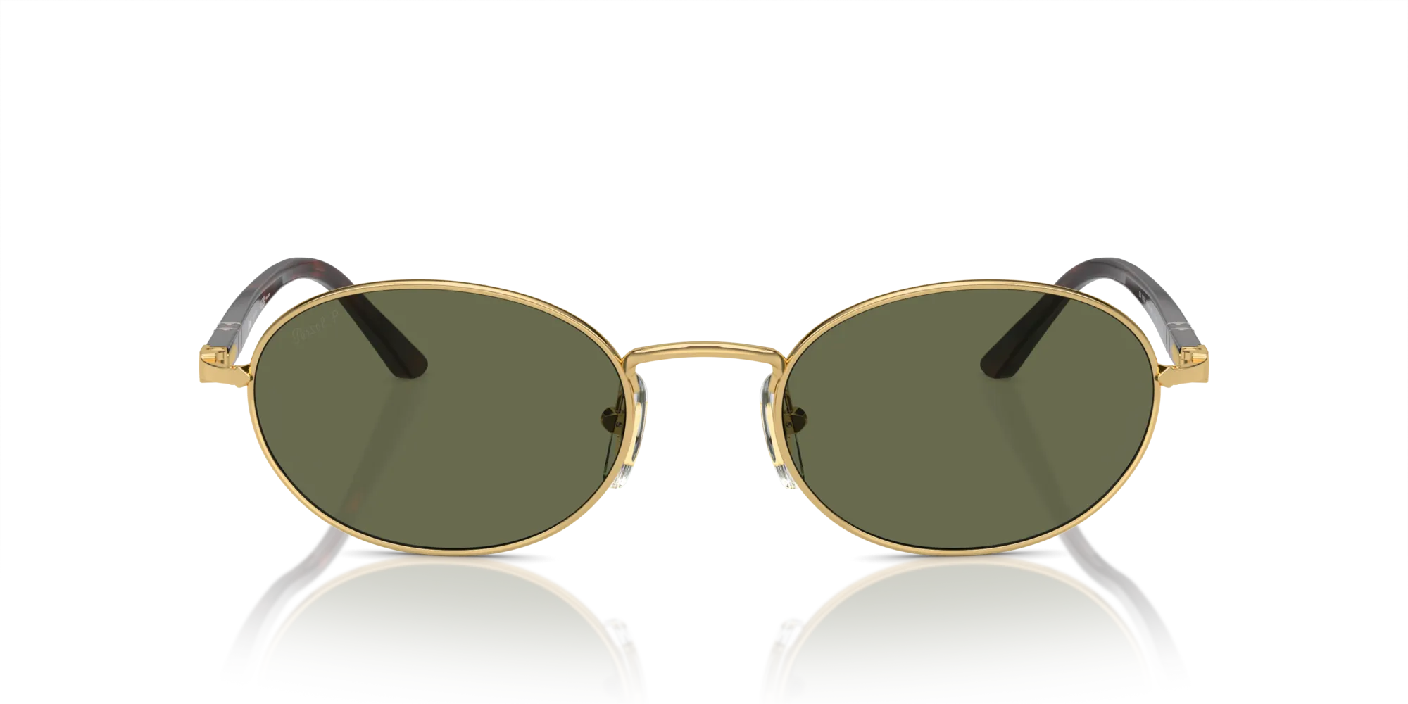 Persol PO1018S IDA 515/58 Occhiali da sole Metallo Oro Verde Rotonda Polarizzata - immagine 3