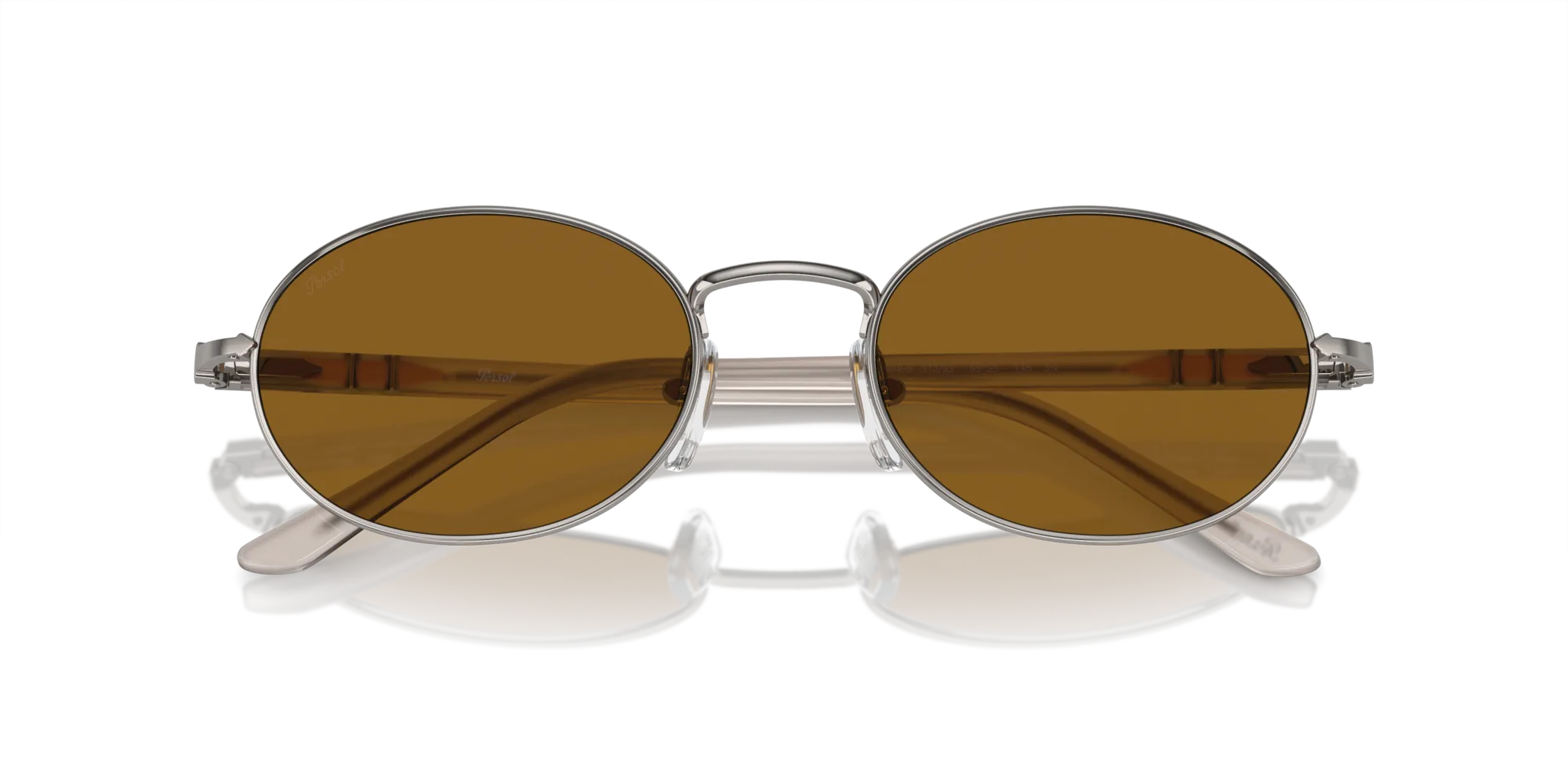 Persol PO1018S IDA 513/33 Occhiali da sole Metallo Grigio Marrone Rotonda Normale - immagine 2