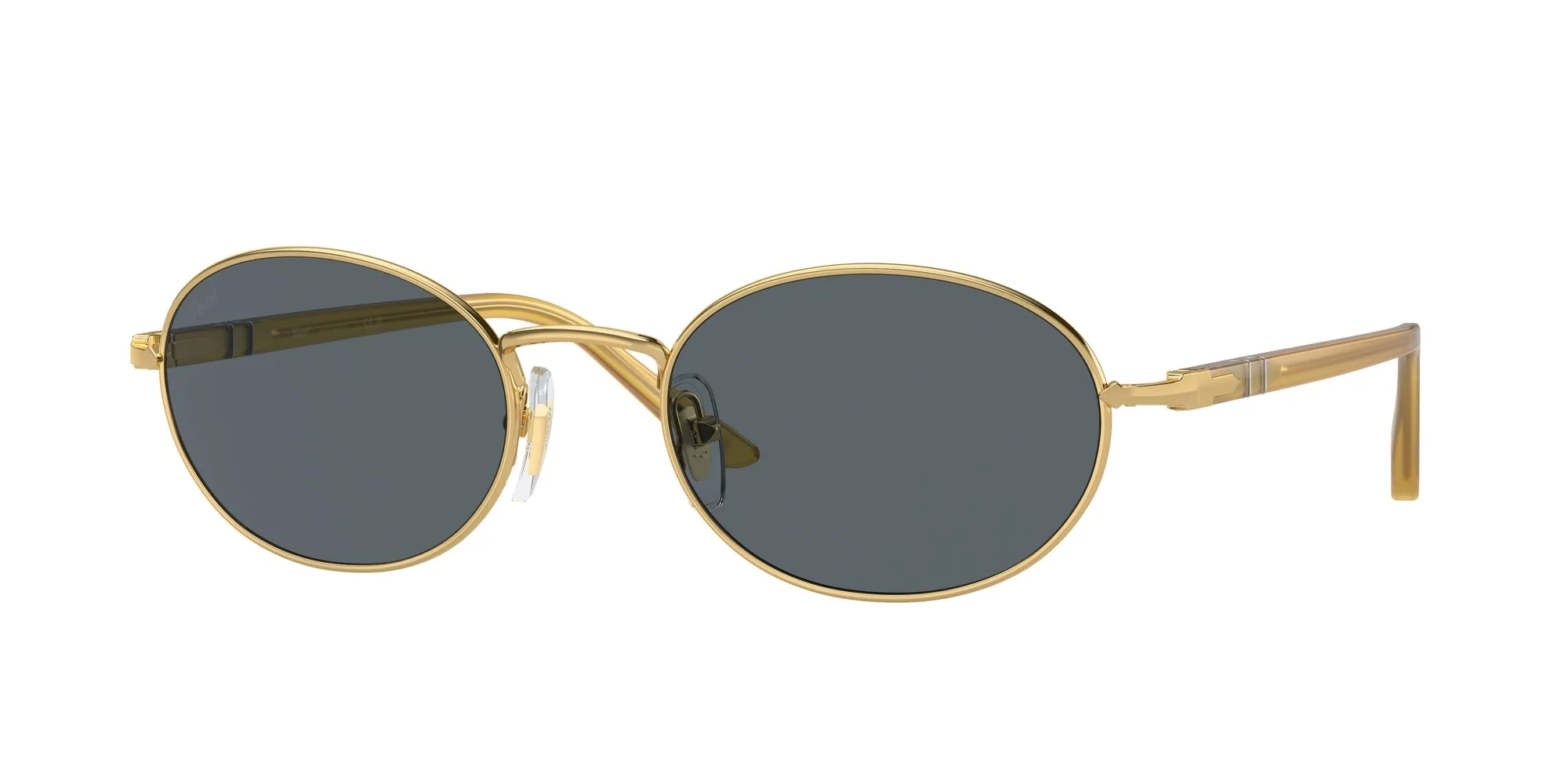 Persol PO1018S IDA 1129R5 Occhiali da sole Metallo Oro Blu Rotonda Normale - immagine 1