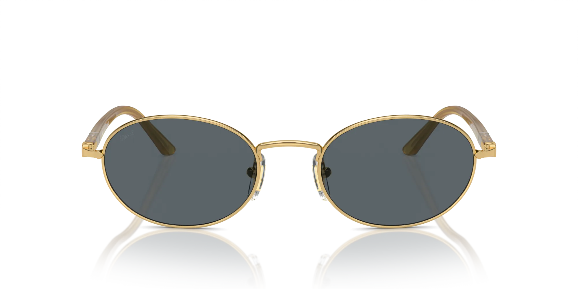Persol PO1018S IDA 1129R5 Occhiali da sole Metallo Oro Blu Rotonda Normale - immagine 3