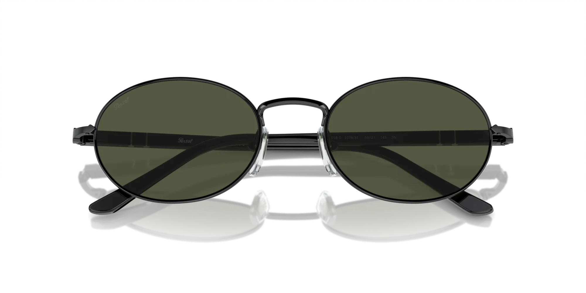 Persol PO1018S IDA 107831 Occhiali da sole Metallo Nero Verde Rotonda Normale - immagine 2