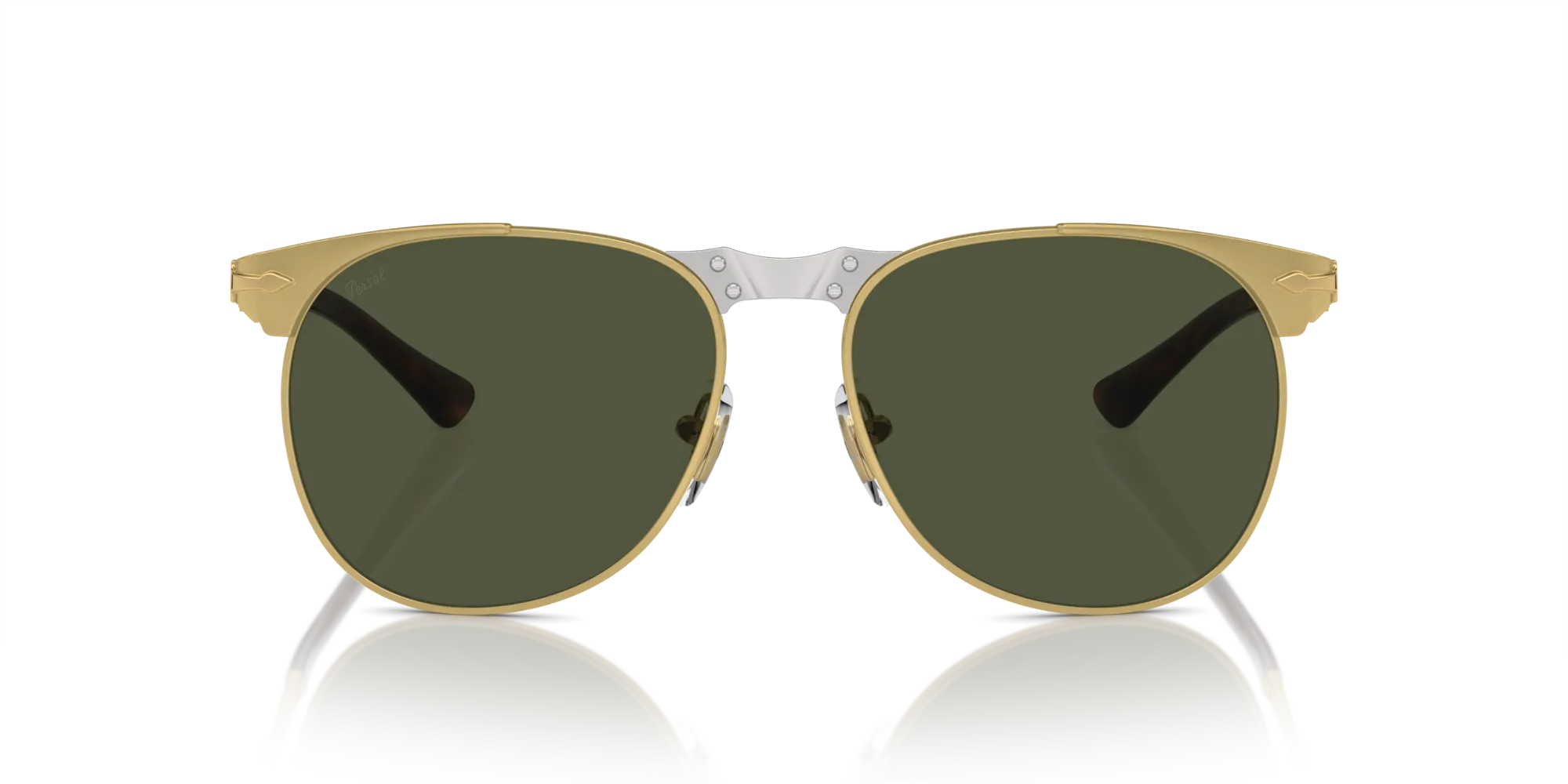 Persol PO1016S 515/31 Occhiali da sole Metallo Oro Verde Pilot Normale - immagine 3