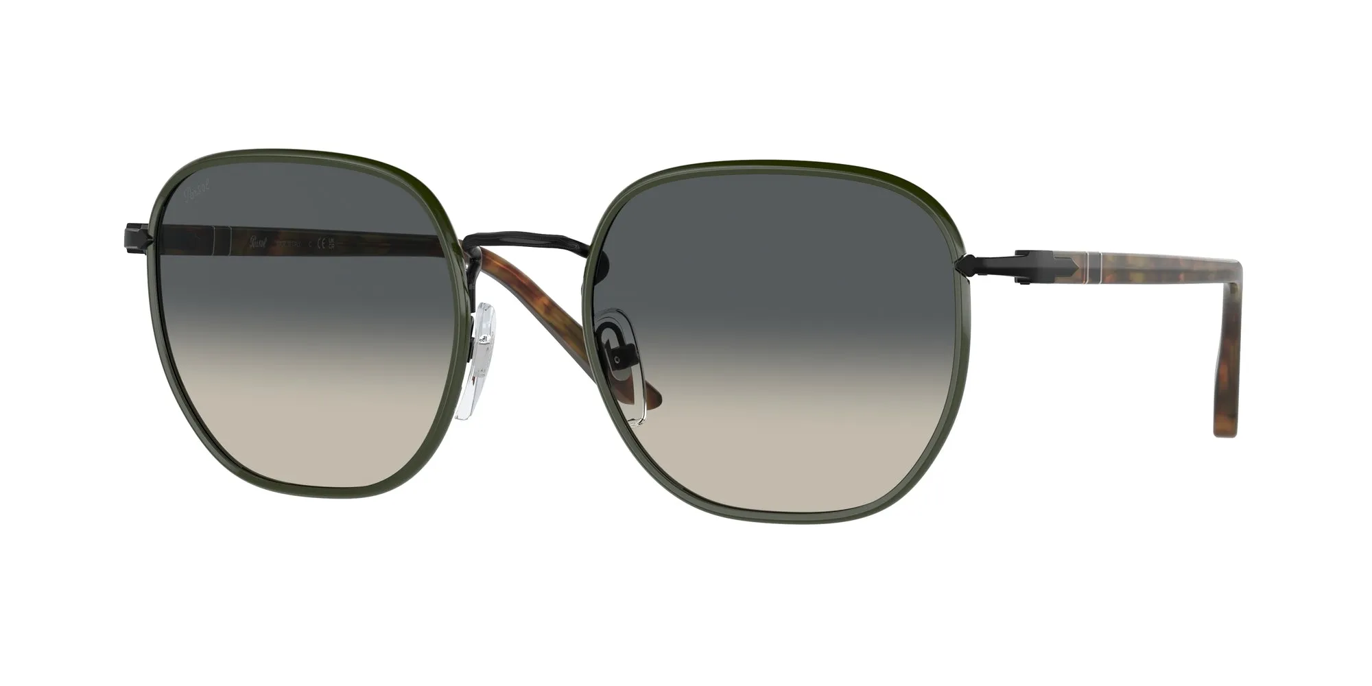 Persol PO1015SJ 112871 Occhiali da sole Metallo Nero Grigio Geometrica Normale Sfumato - immagine 1