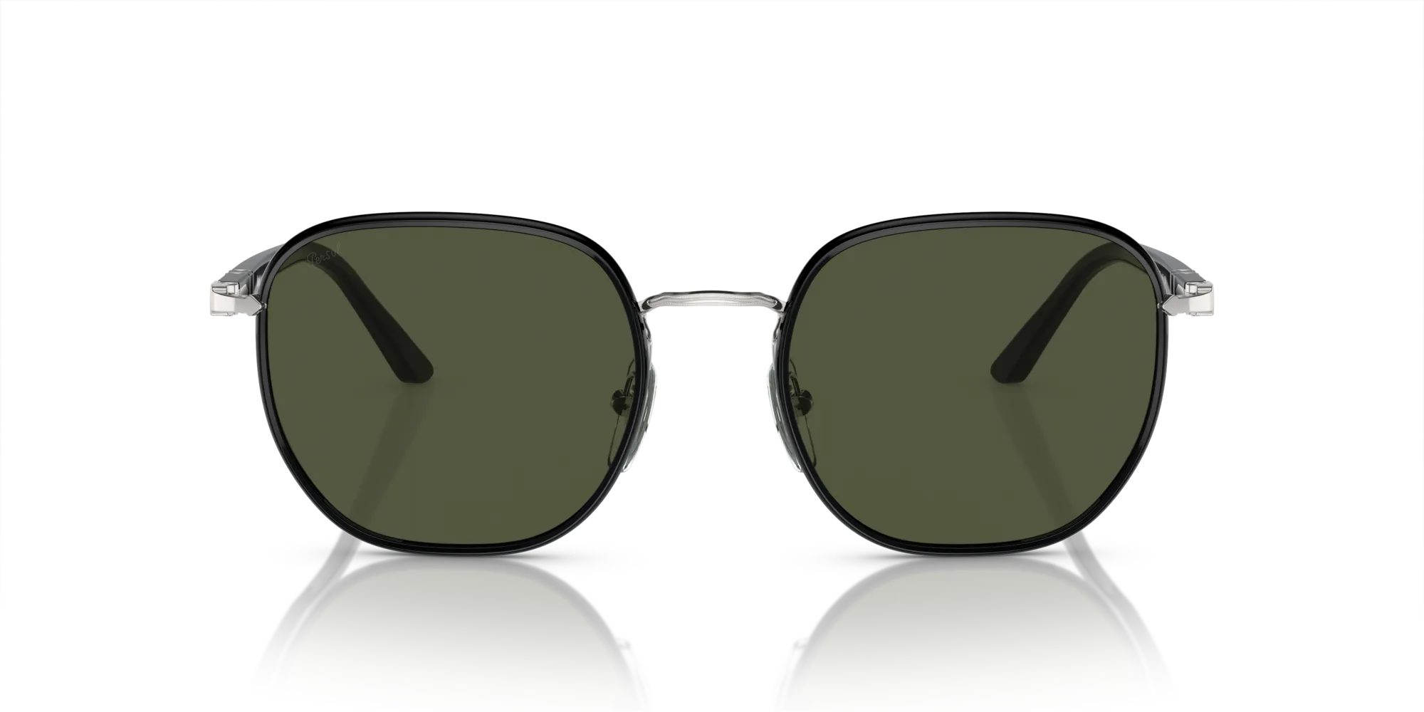 Persol PO1015SJ 112531 Occhiali da sole Metallo Argento Verde Geometrica Normale - immagine 3