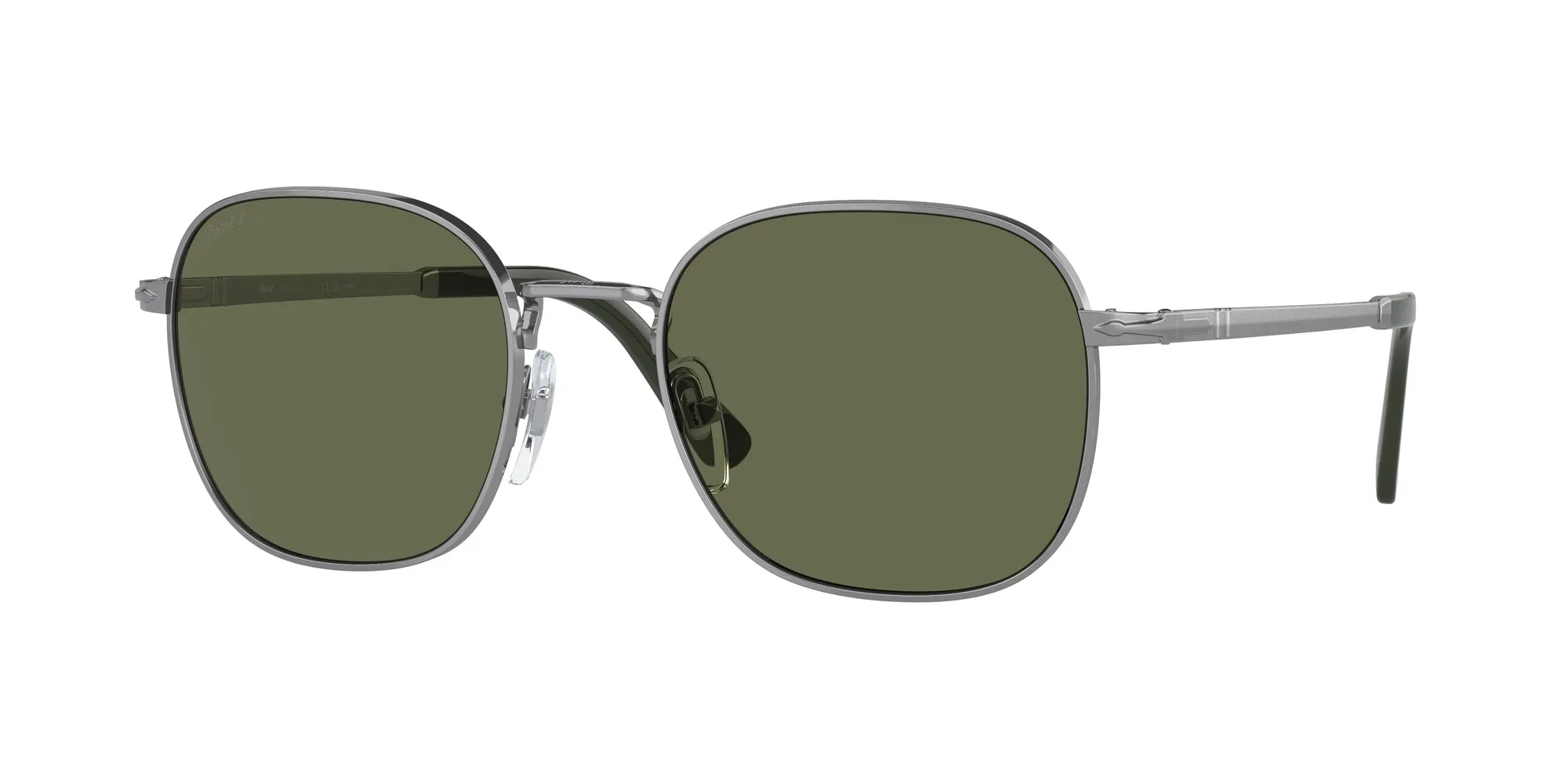Persol PO1009S 513/58 Occhiali da sole Metallo Grigio Verde Pillow Polarizzata - immagine 1