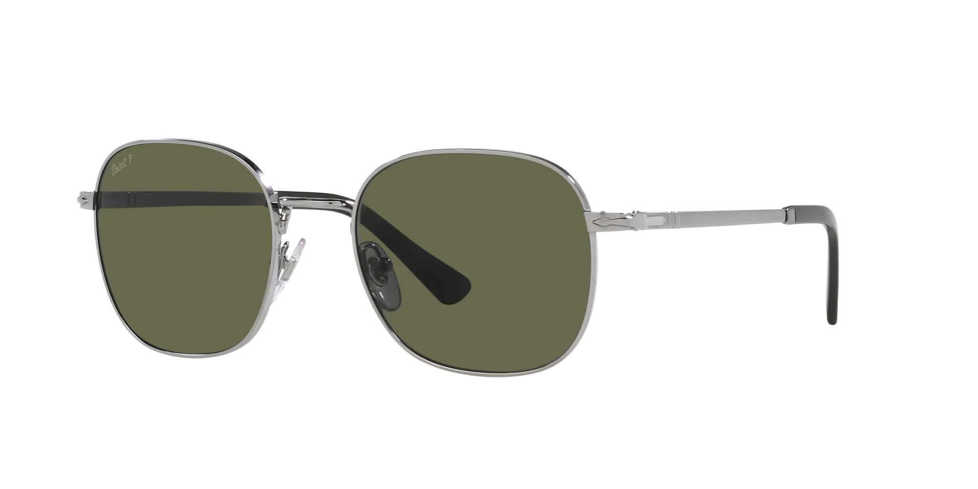 Persol PO1009S 513/58 Occhiali da sole Metallo Grigio Verde Pillow Polarizzata - immagine 3
