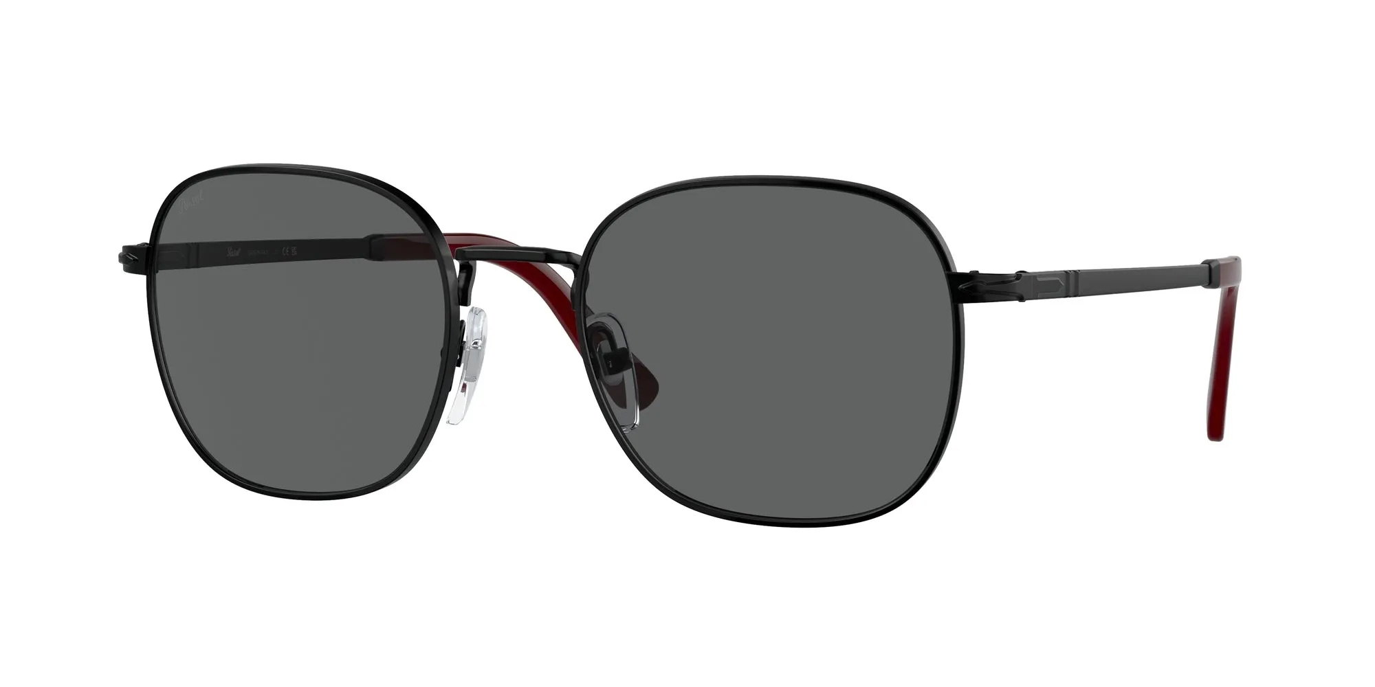 Persol PO1009S 1078B1 Occhiali da sole Metallo Nero Grigio Pillow Normale - immagine 1