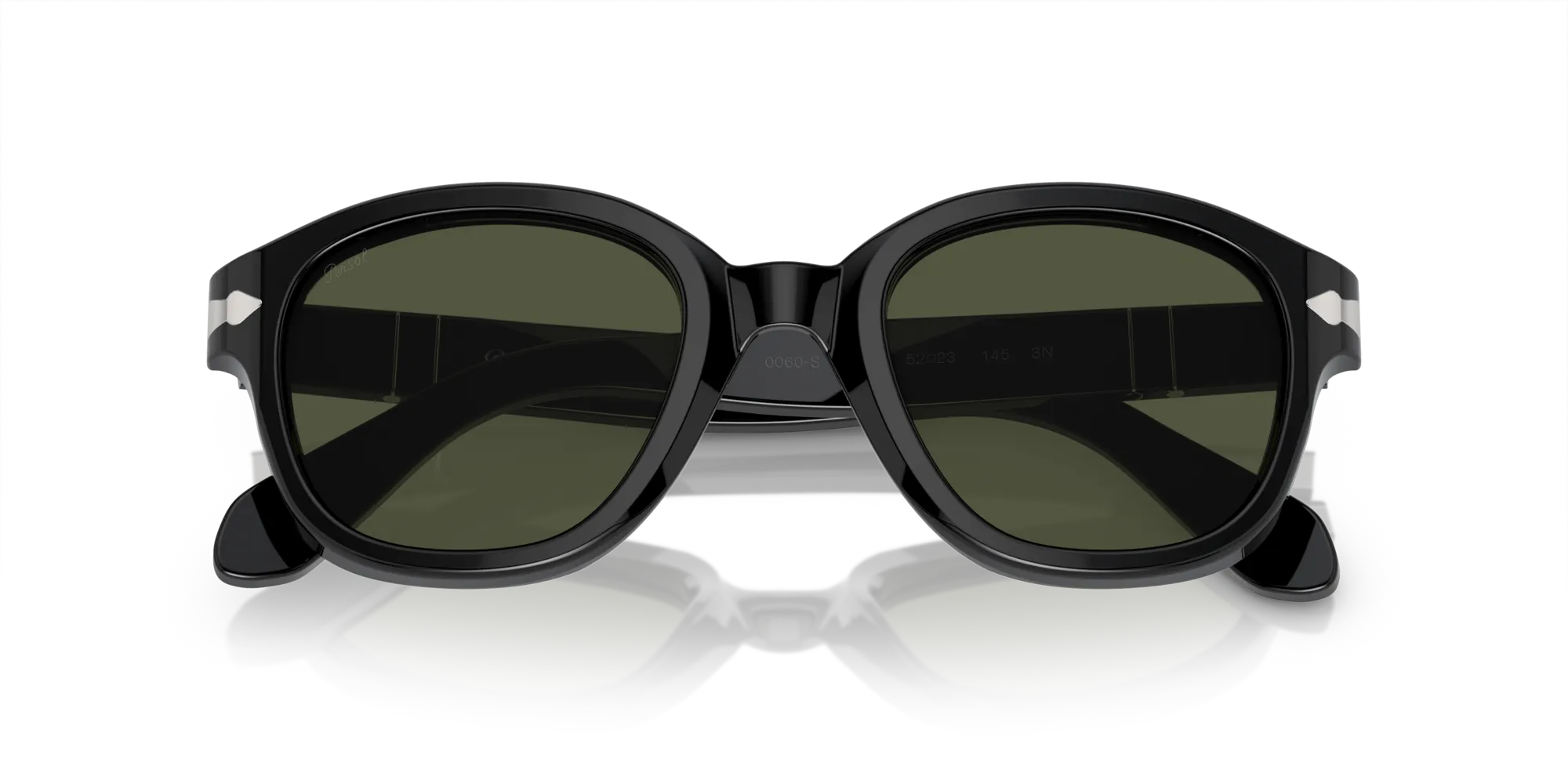 Persol PO0060S 95/31 Occhiali da sole Acetato Nero Verde Pantos Normale - immagine 2