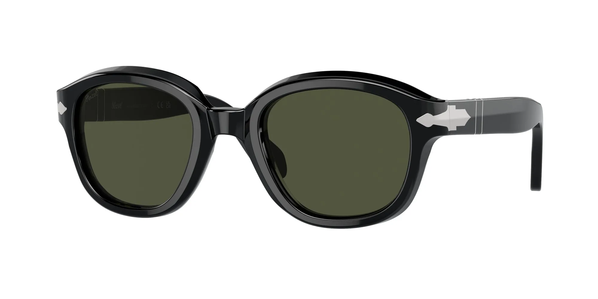 Persol PO0060S 95/31 Occhiali da sole Acetato Nero Verde Pantos Normale - immagine 1