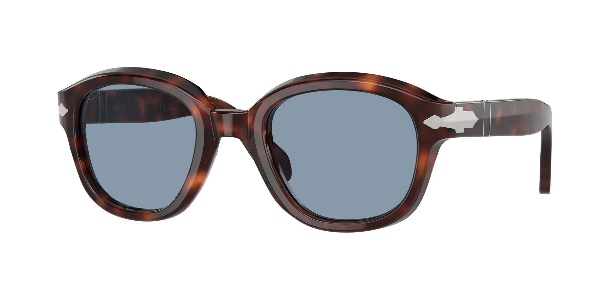 Persol PO0060S 24/56 Occhiali da sole Acetato Tartaruga Blu Pantos Normale - immagine 1