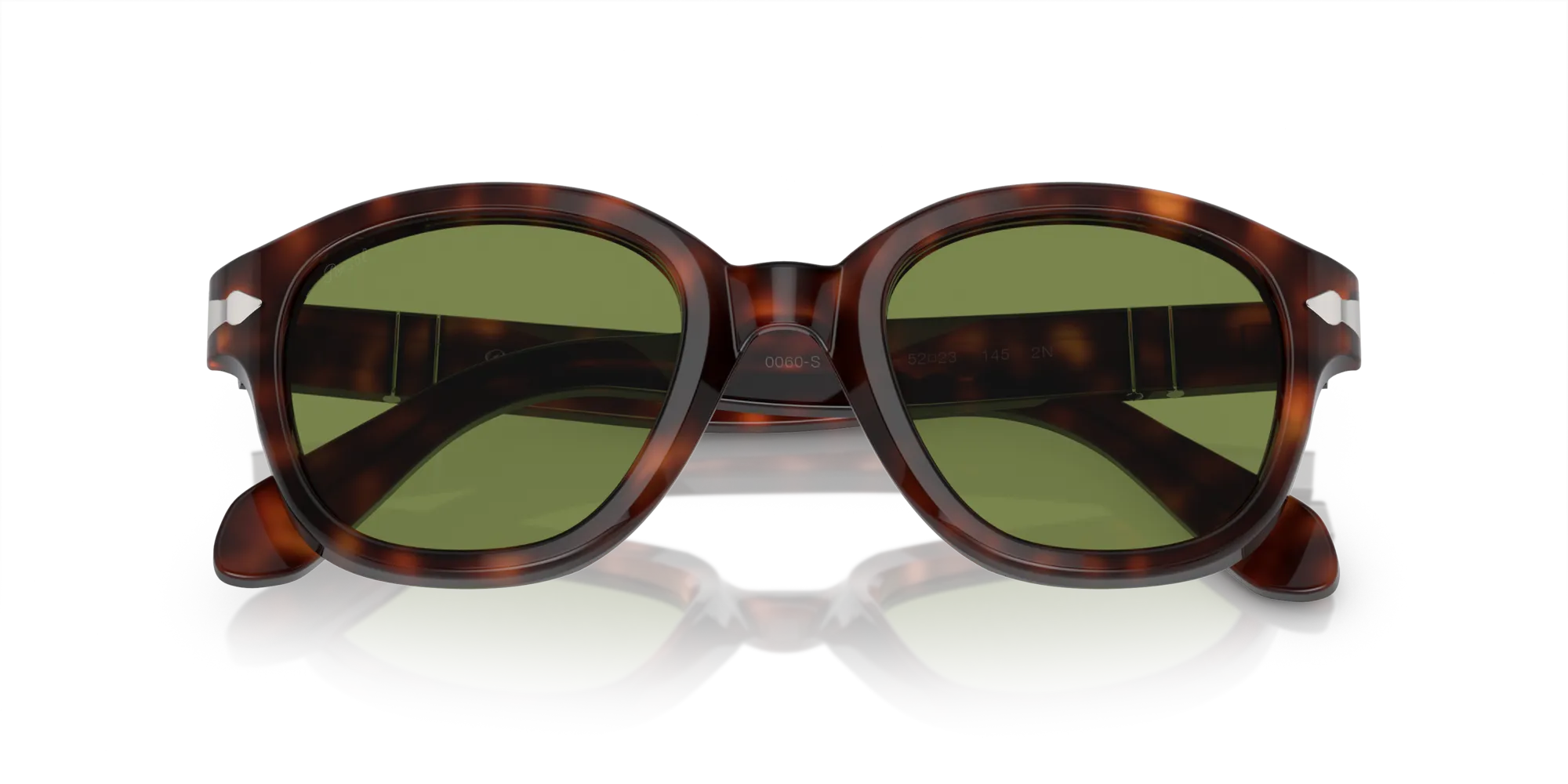 Persol PO0060S 24/4E Occhiali da sole Acetato Tartaruga Verde Pantos Normale - immagine 2