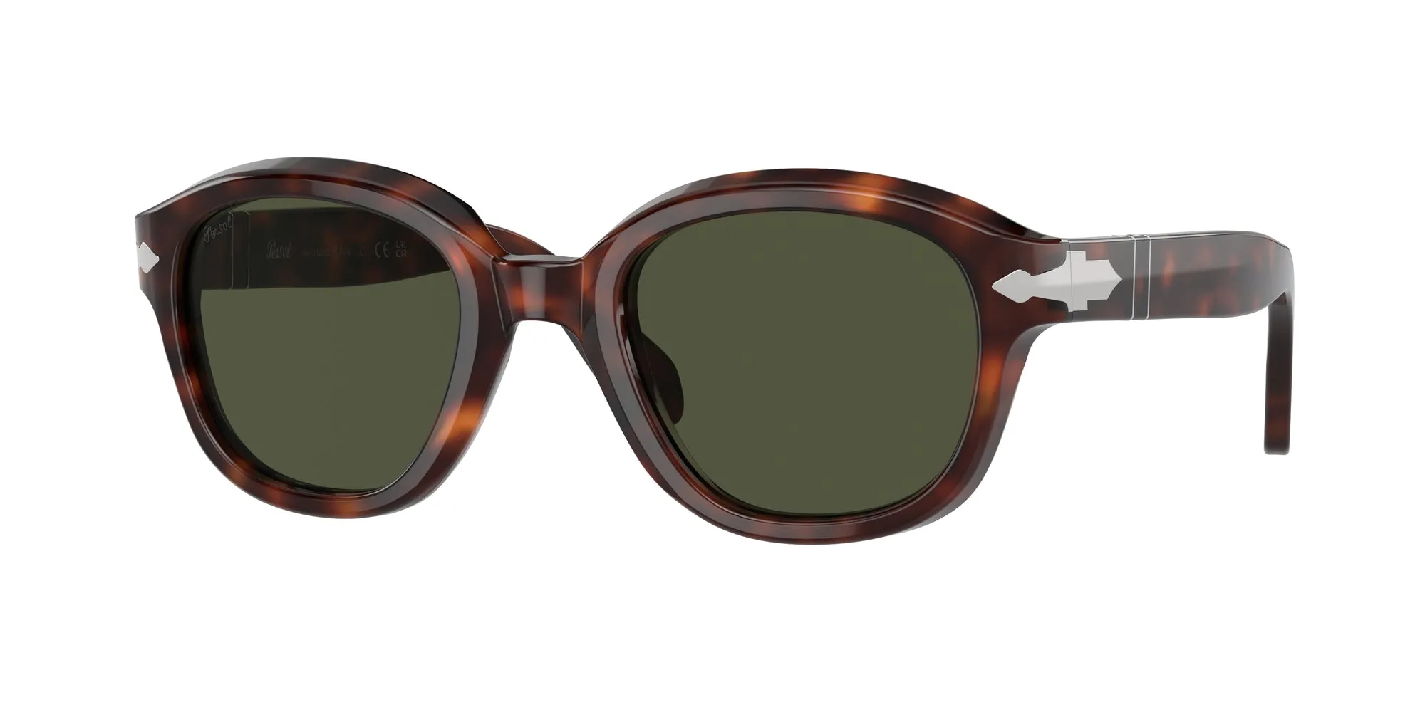 Persol PO0060S 24/31 Occhiali da sole Acetato Tartaruga Verde Pantos Normale - immagine 1