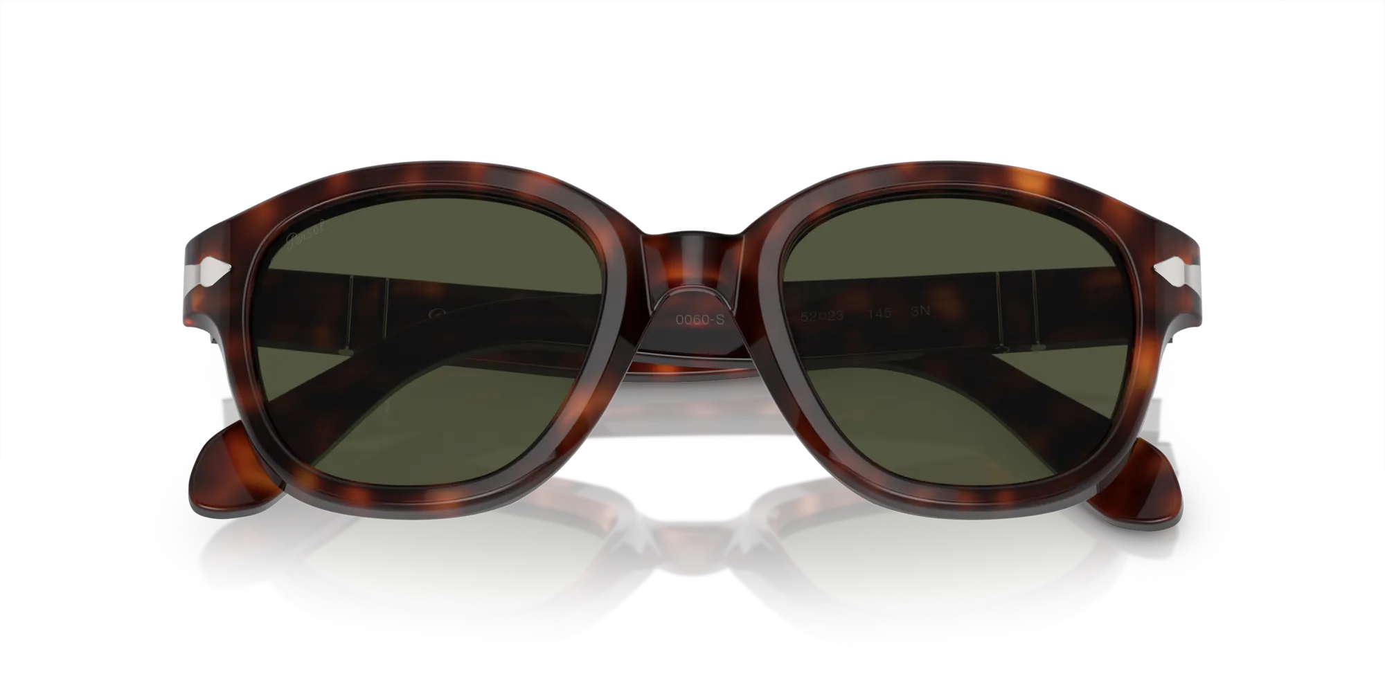 Persol PO0060S 24/31 Occhiali da sole Acetato Tartaruga Verde Pantos Normale - immagine 2