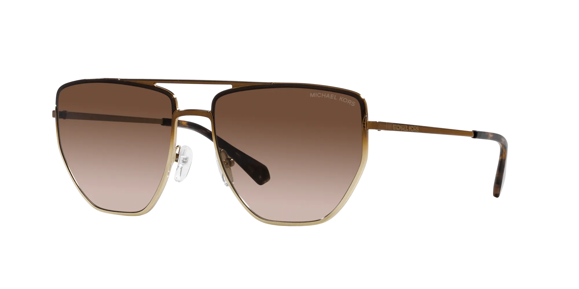 Michael Kors MK1126 PAROS 101413 Occhiali da sole Metallo Oro Marrone Pilot Normale Sfumato - immagine 3
