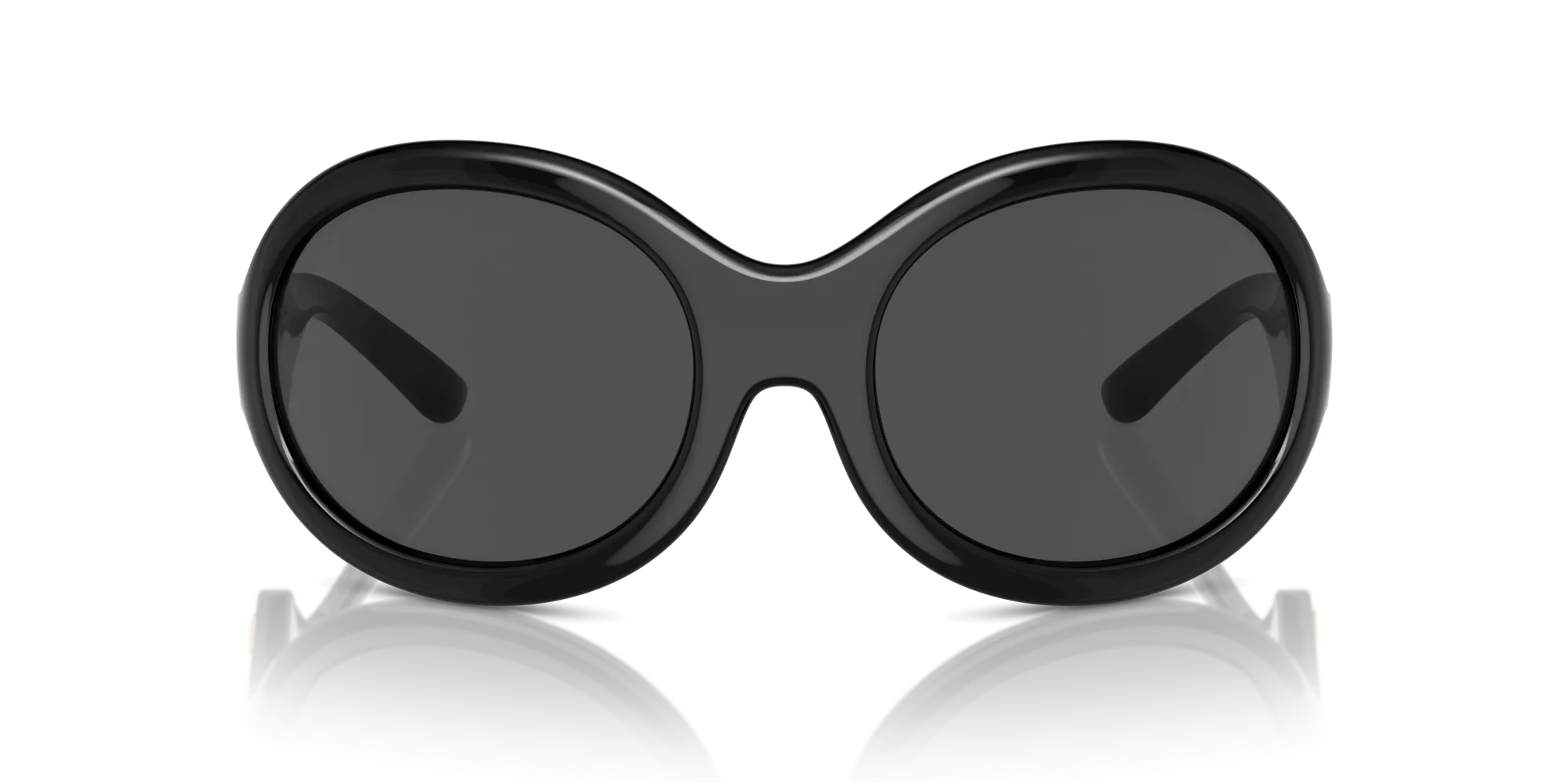 Dolce & Gabbana DG6201 501/87 Occhiali da sole Iniettato Nero Grigio Rotonda Normale - immagine 3