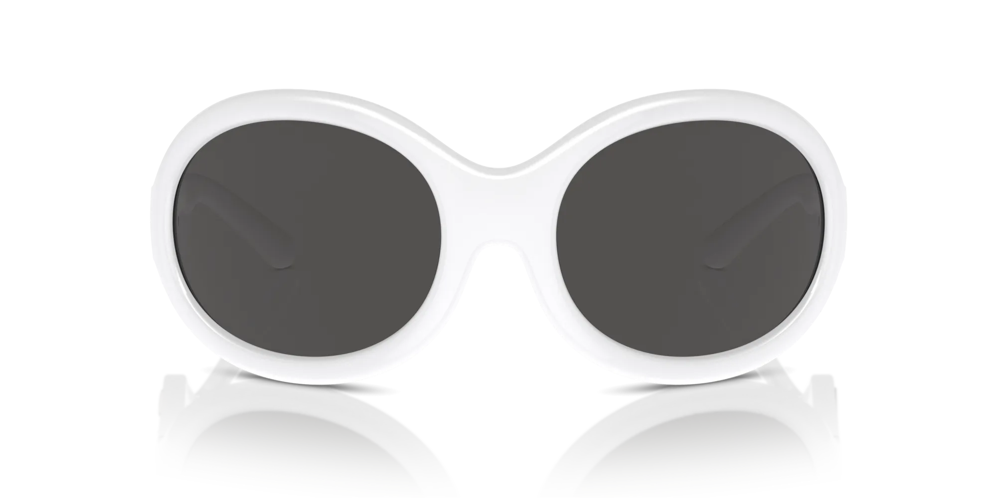 Dolce & Gabbana DG6201 331287 Occhiali da sole Iniettato Bianco Grigio Rotonda Normale - immagine 3