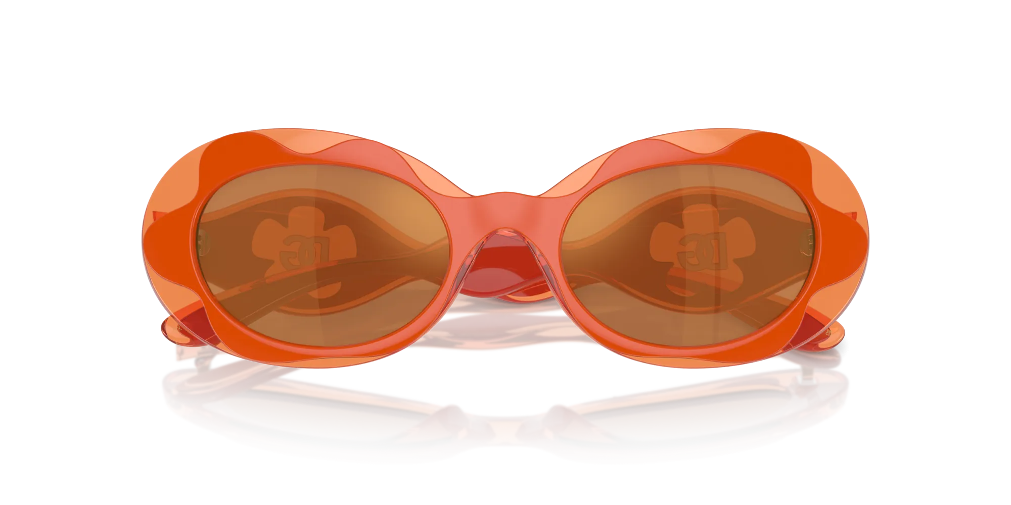 Dolce & Gabbana DX6005 33887T Occhiali da sole bambino Iniettato Arancione Arancione Rotonda Specchiate - immagine 2