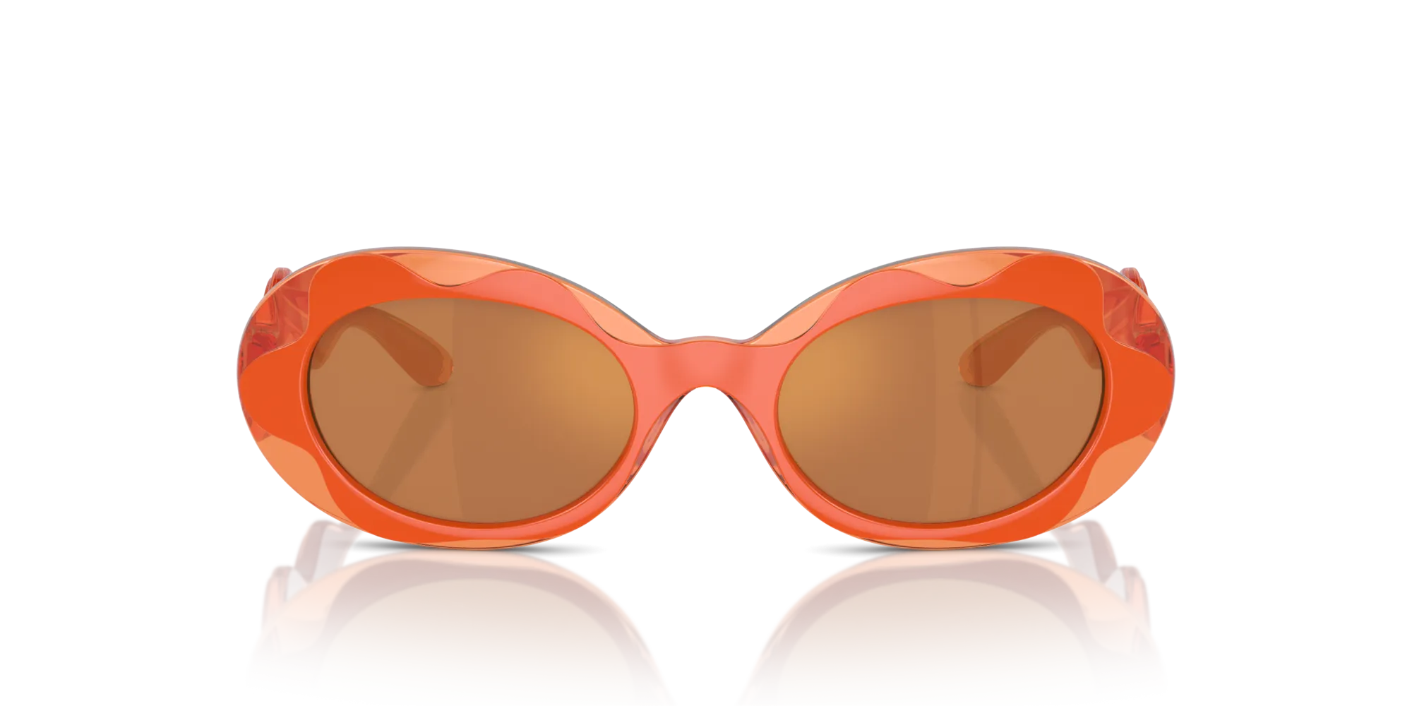 Dolce & Gabbana DX6005 33887T Occhiali da sole bambino Iniettato Arancione Arancione Rotonda Specchiate - immagine 3