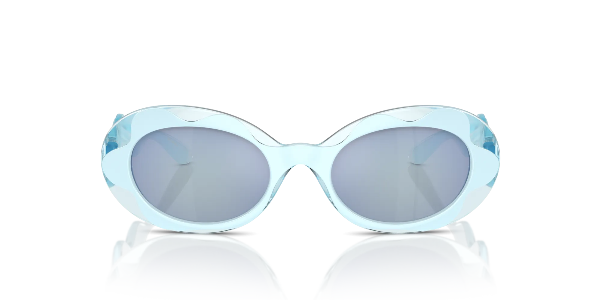 Dolce & Gabbana DX6005 33451U Occhiali da sole bambino Iniettato Blu Viola Rotonda Specchiate - immagine 3