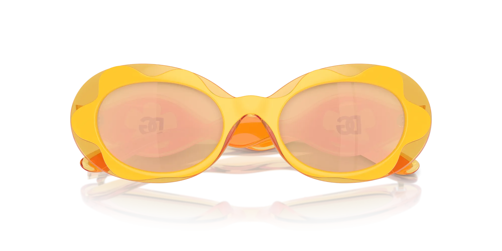 Dolce & Gabbana DX6005 33347J Occhiali da sole bambino Iniettato Giallo Arancione Rotonda Specchiate - immagine 2