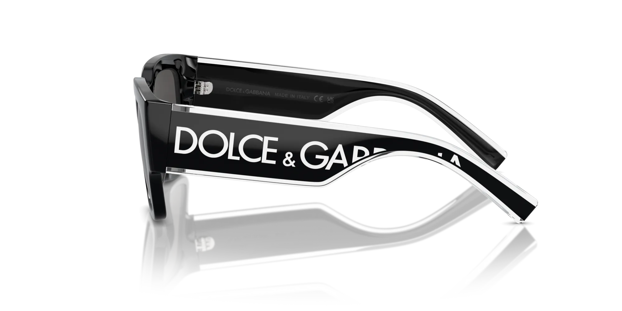 Dolce & Gabbana DX6004 501/87 Occhiali da sole Iniettato Nero Grigio Squadrata Normale - immagine 4