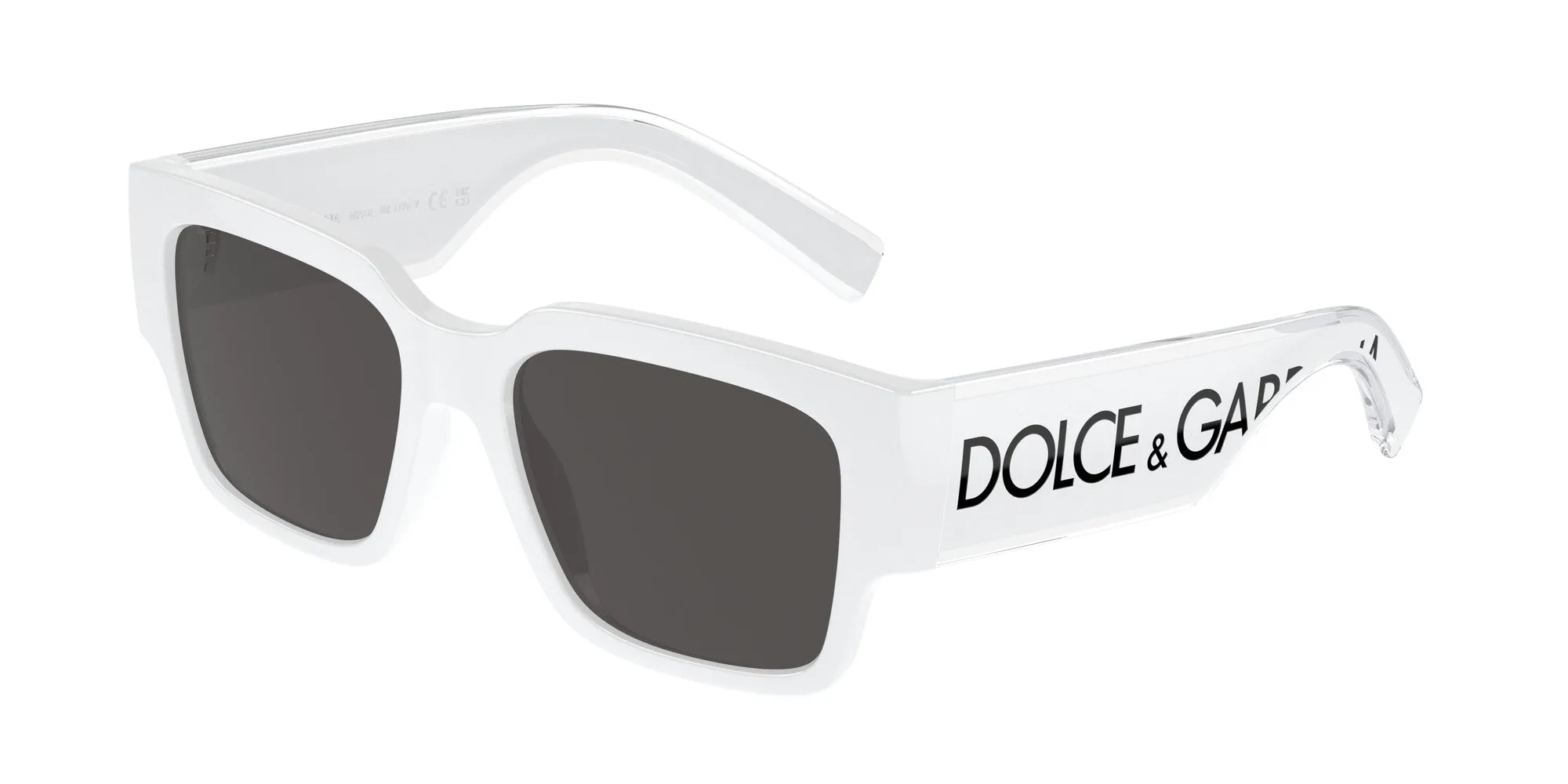 Dolce & Gabbana DX6004 331287 Occhiali da sole Iniettato Bianco Grigio Squadrata Normale - immagine 1