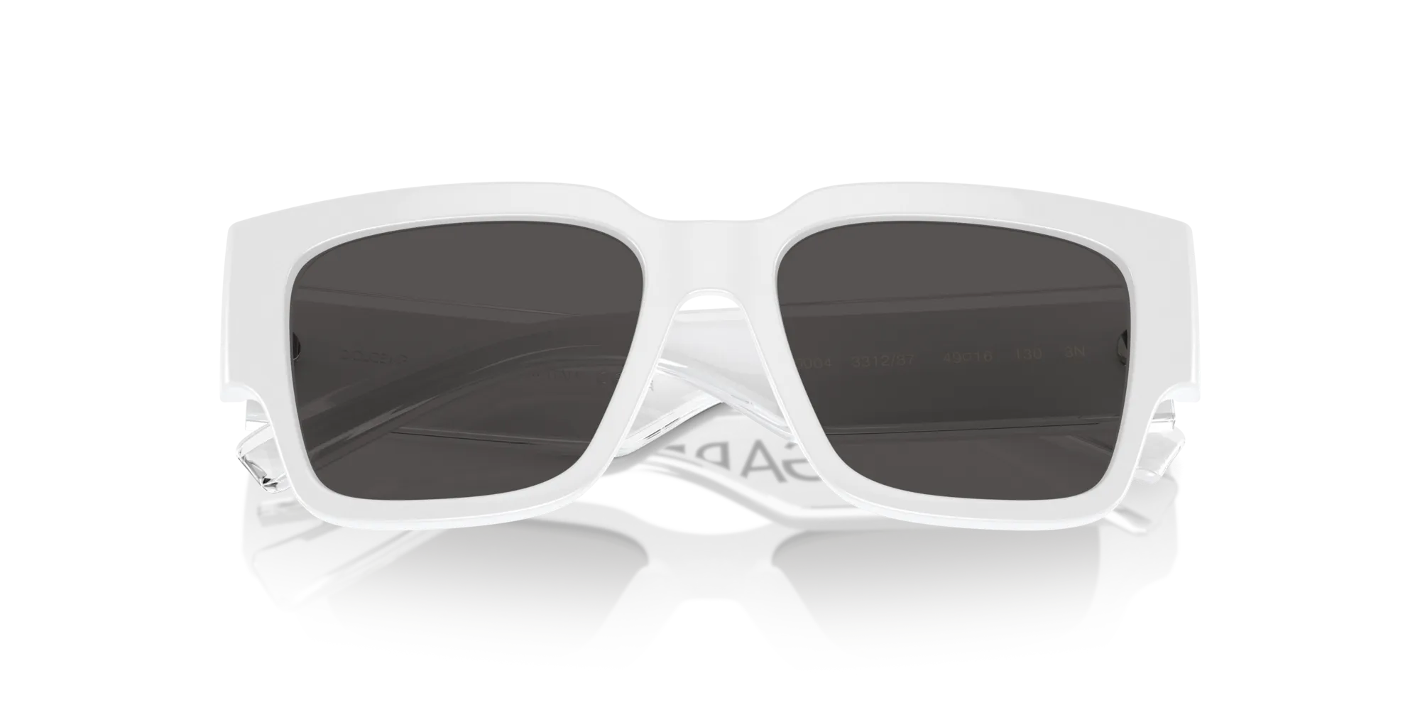 Dolce & Gabbana DX6004 331287 Occhiali da sole Iniettato Bianco Grigio Squadrata Normale - immagine 2