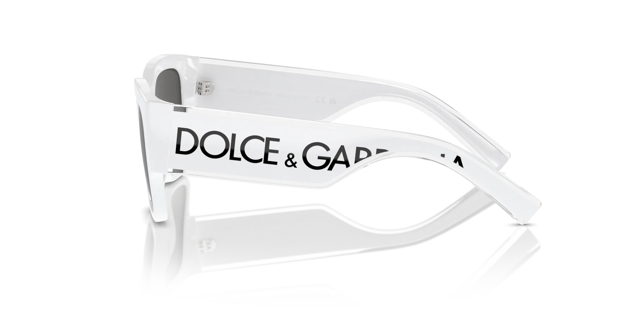 Dolce & Gabbana DX6004 331287 Occhiali da sole Iniettato Bianco Grigio Squadrata Normale - immagine 4