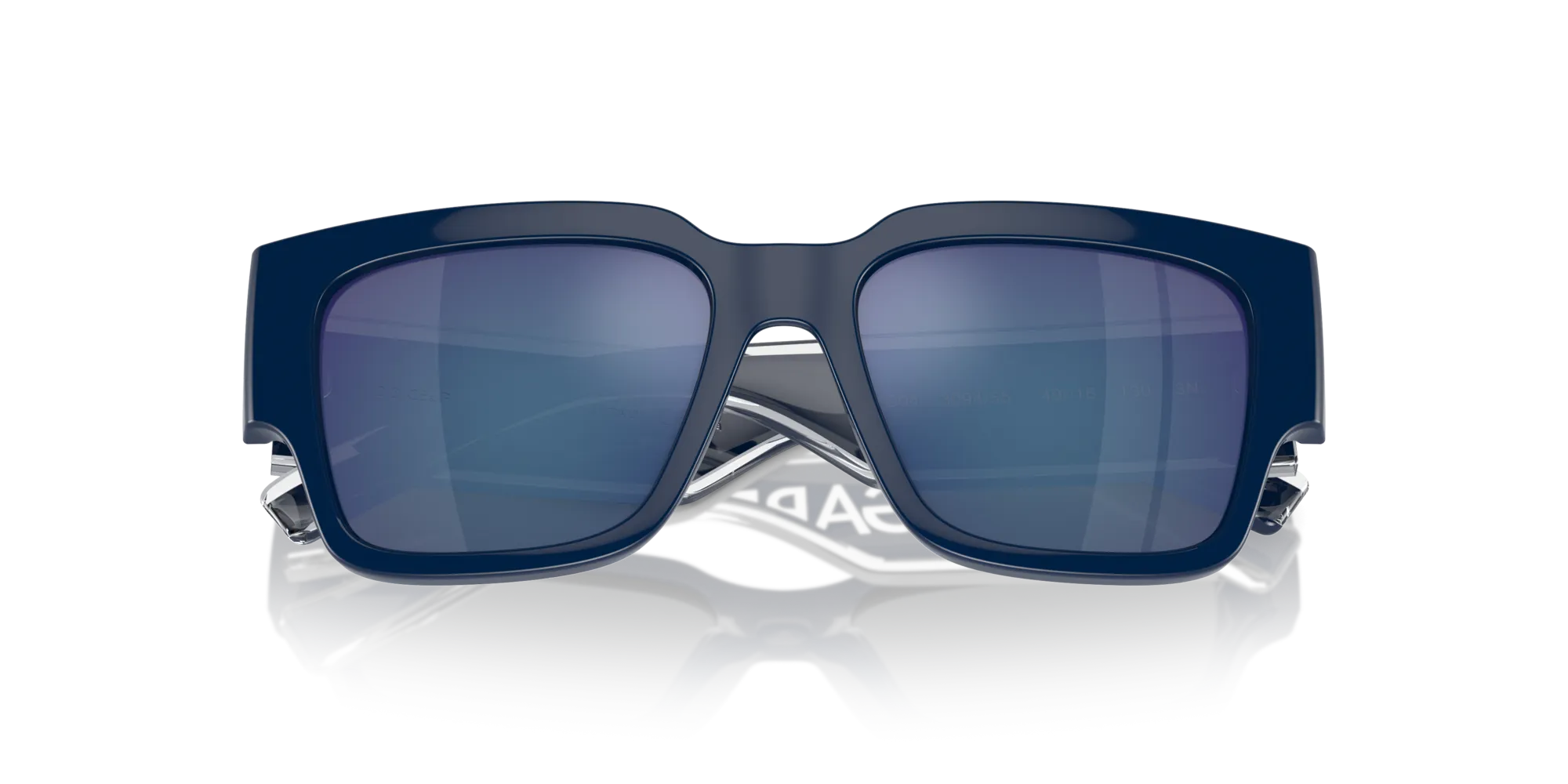 Dolce & Gabbana DX6004 309455 Occhiali da sole Iniettato Blu Blu Squadrata Specchiate - immagine 2