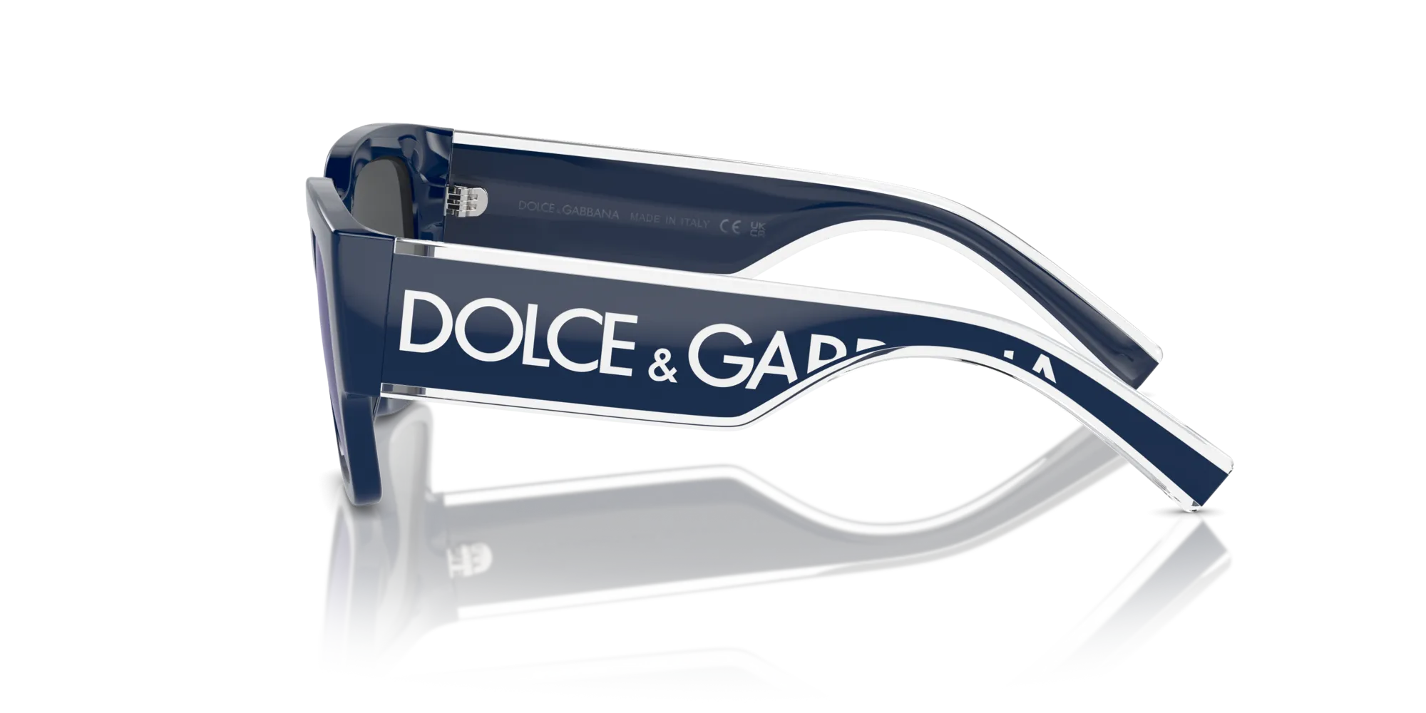 Dolce & Gabbana DX6004 309455 Occhiali da sole Iniettato Blu Blu Squadrata Specchiate - immagine 4