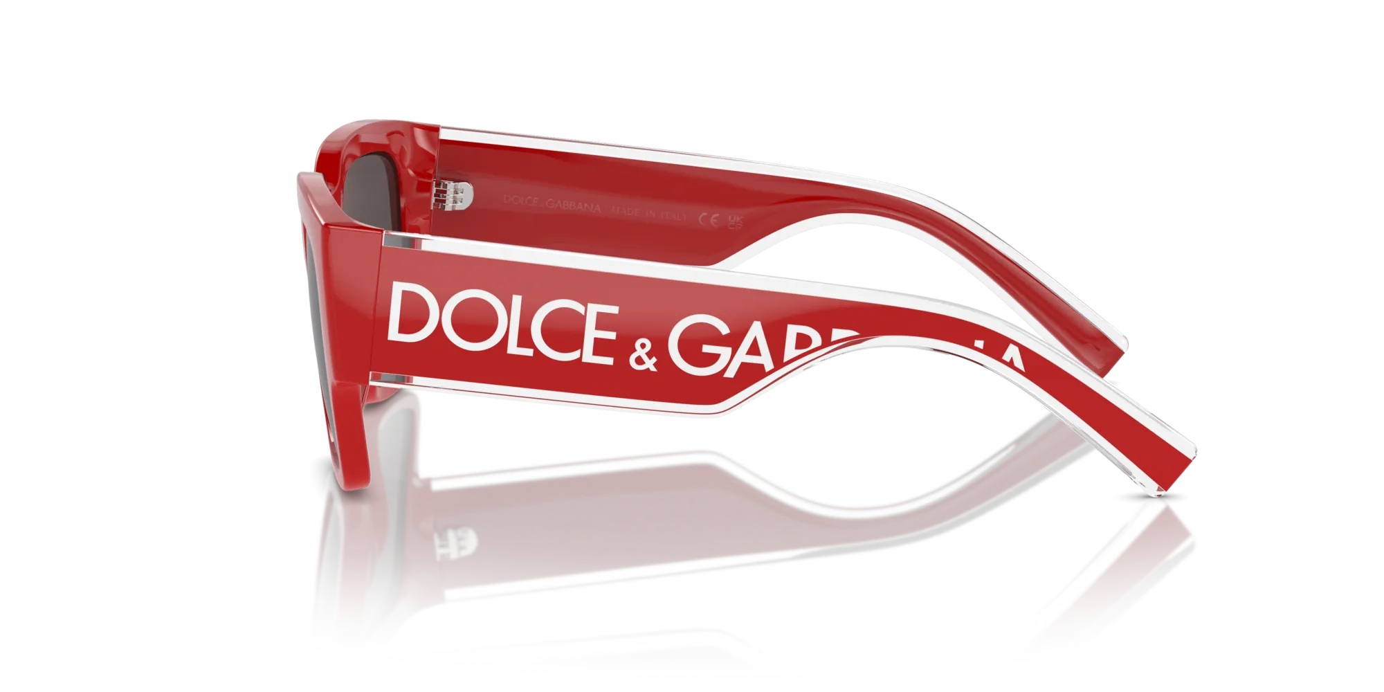 Dolce & Gabbana DX6004 308887 Occhiali da sole Iniettato Rosso Grigio Squadrata Normale - immagine 4