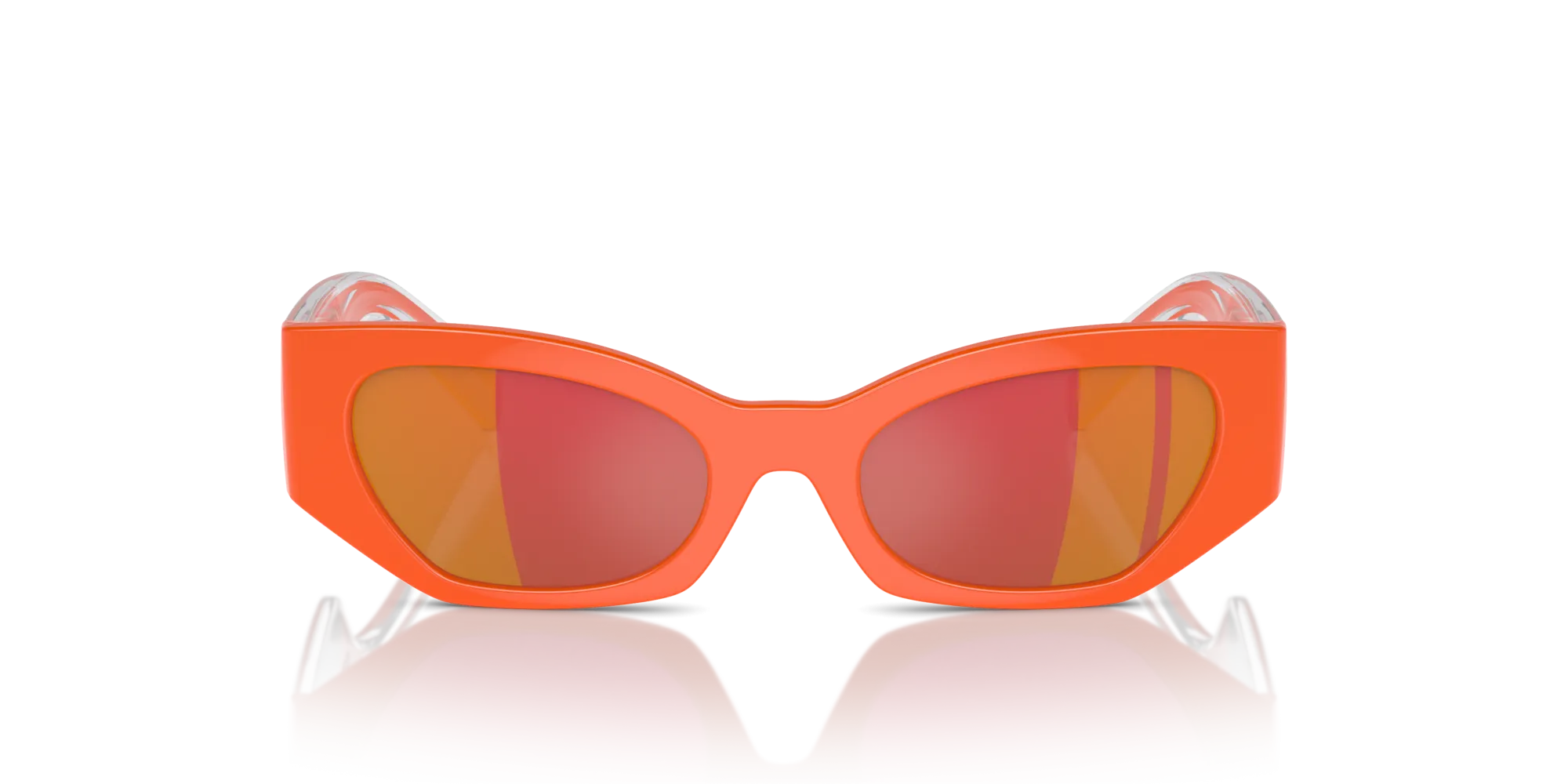 Dolce & Gabbana DX6003 33386Q Occhiali da sole Iniettato Arancione Viola Cat Eye Specchiate - immagine 3