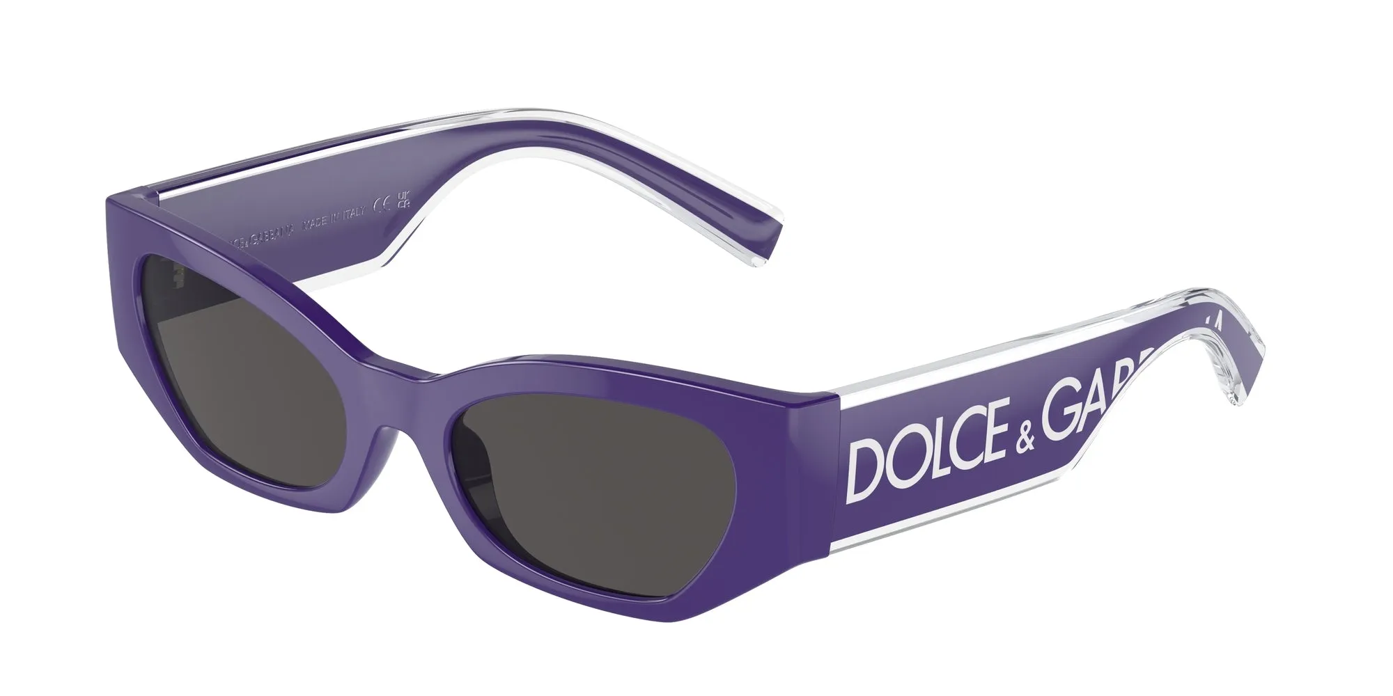 Dolce & Gabbana DX6003 333587 Occhiali da sole Iniettato Viola Grigio Cat Eye Normale - immagine 1