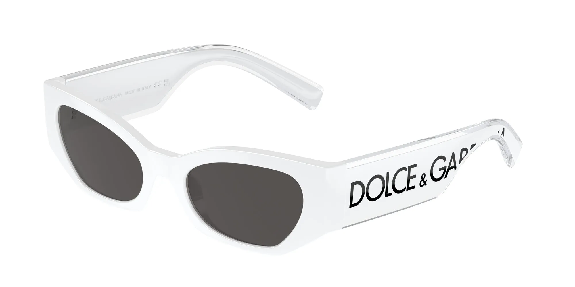 Dolce & Gabbana DX6003 331287 Occhiali da sole Iniettato Bianco Grigio Cat Eye Normale - immagine 1