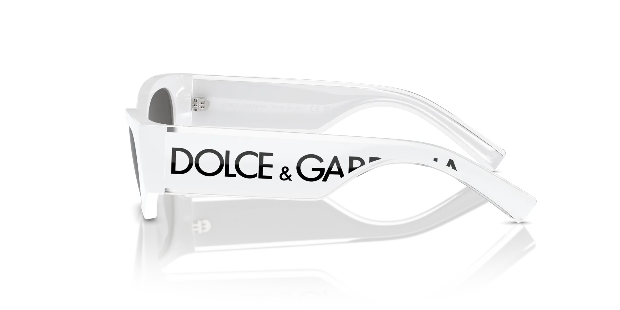 Dolce & Gabbana DX6003 331287 Occhiali da sole Iniettato Bianco Grigio Cat Eye Normale - immagine 4