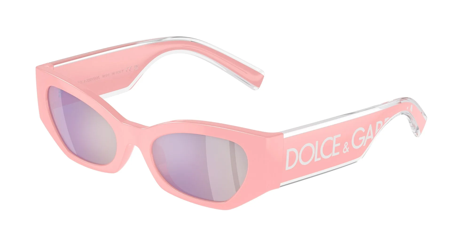 Dolce & Gabbana DX6003 30987V Occhiali da sole Iniettato Rosa Rosa Cat Eye Specchiate - immagine 1