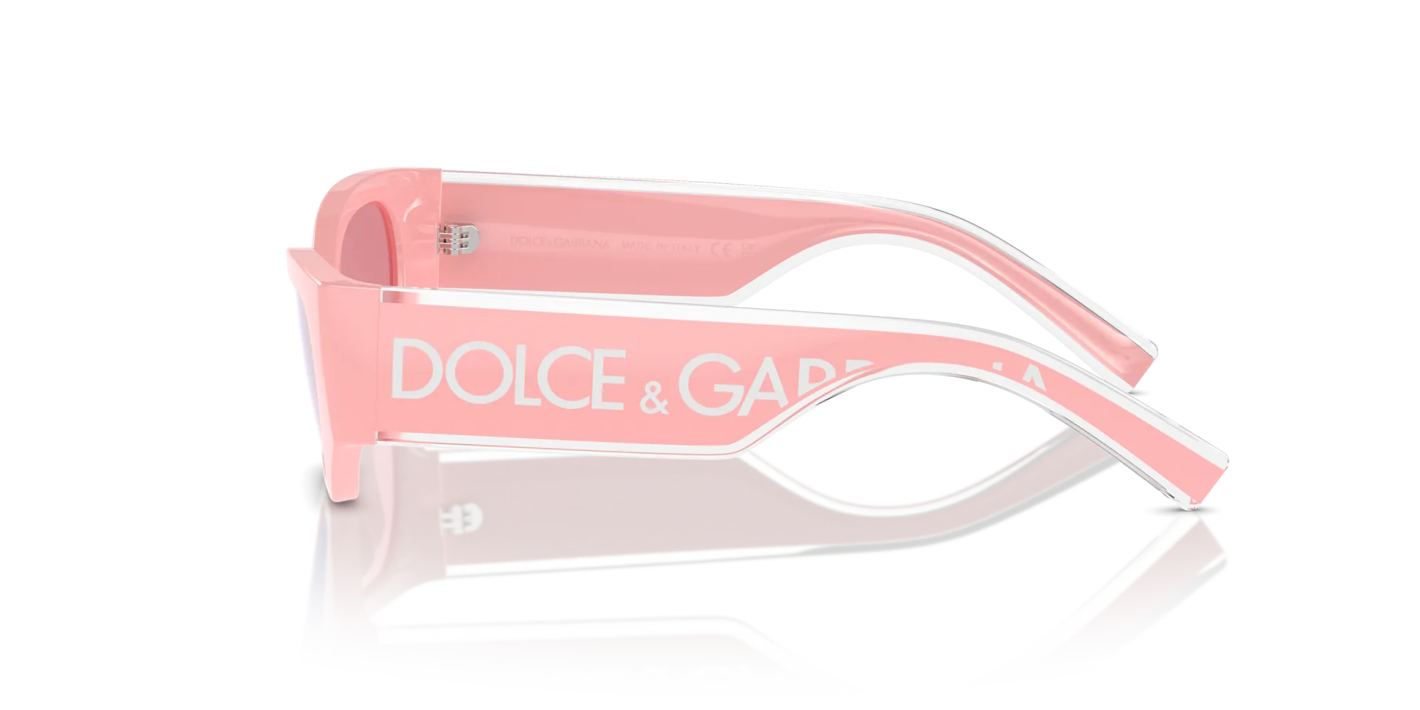 Dolce & Gabbana DX6003 30987V Occhiali da sole Iniettato Rosa Rosa Cat Eye Specchiate - immagine 4
